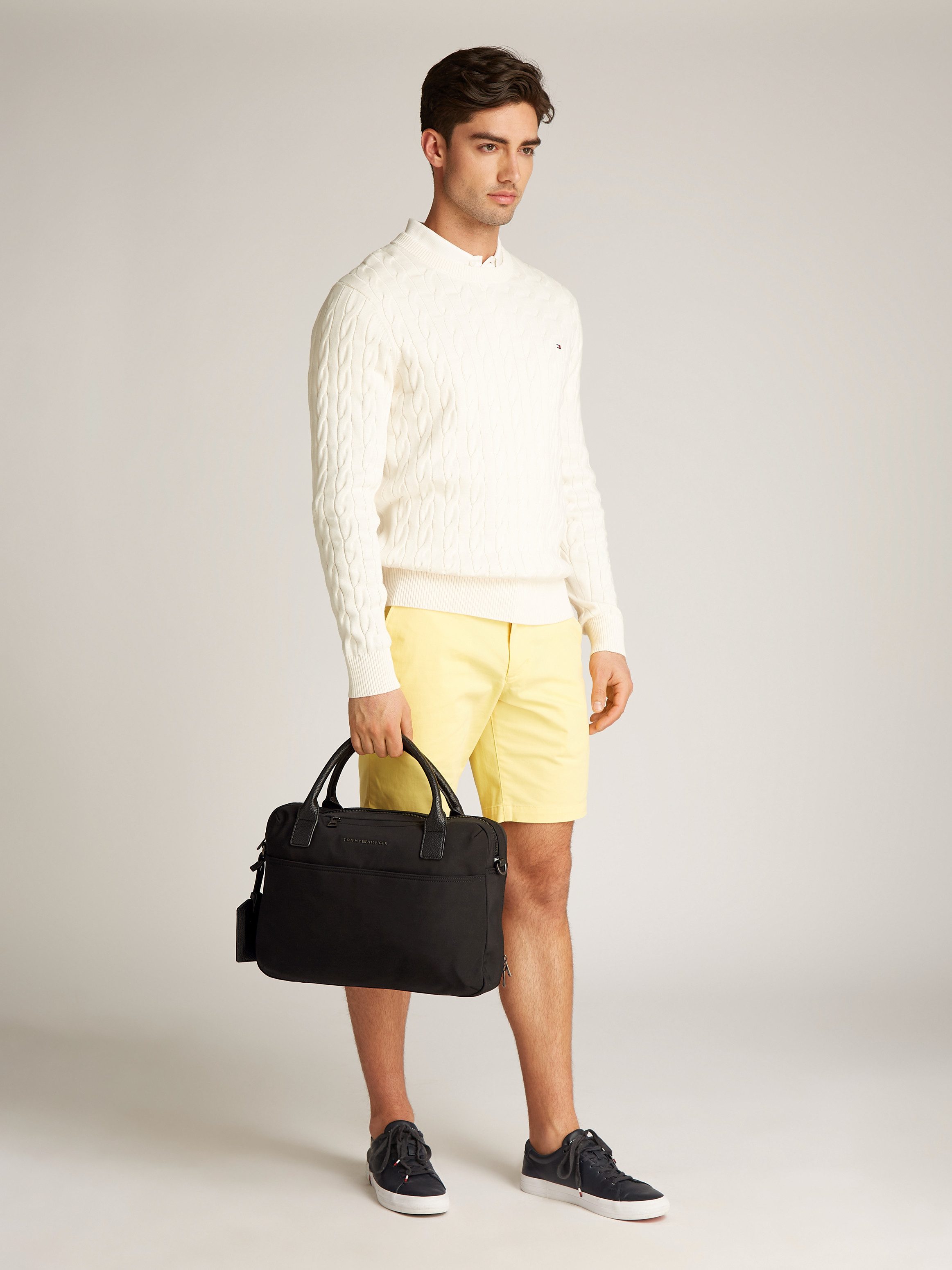 Tommy Hilfiger Laptoptas TH NYLON COMPUTER BAG , heren handtas, schoudertas met afneembare schouderriem