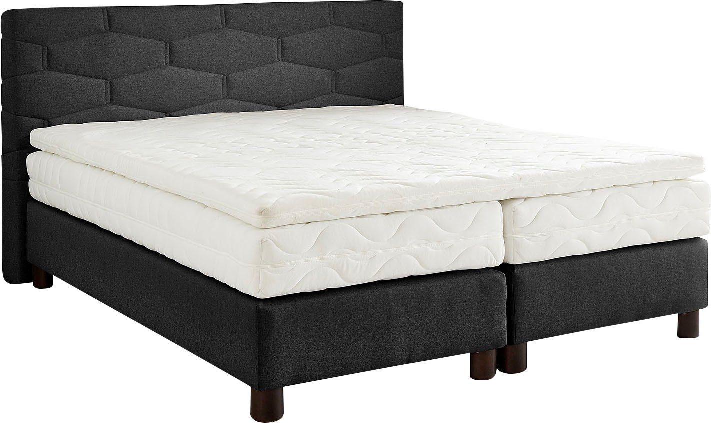 Westfalia Polsterbetten Boxspring naar keuze met topmatras boxsprings grijs
