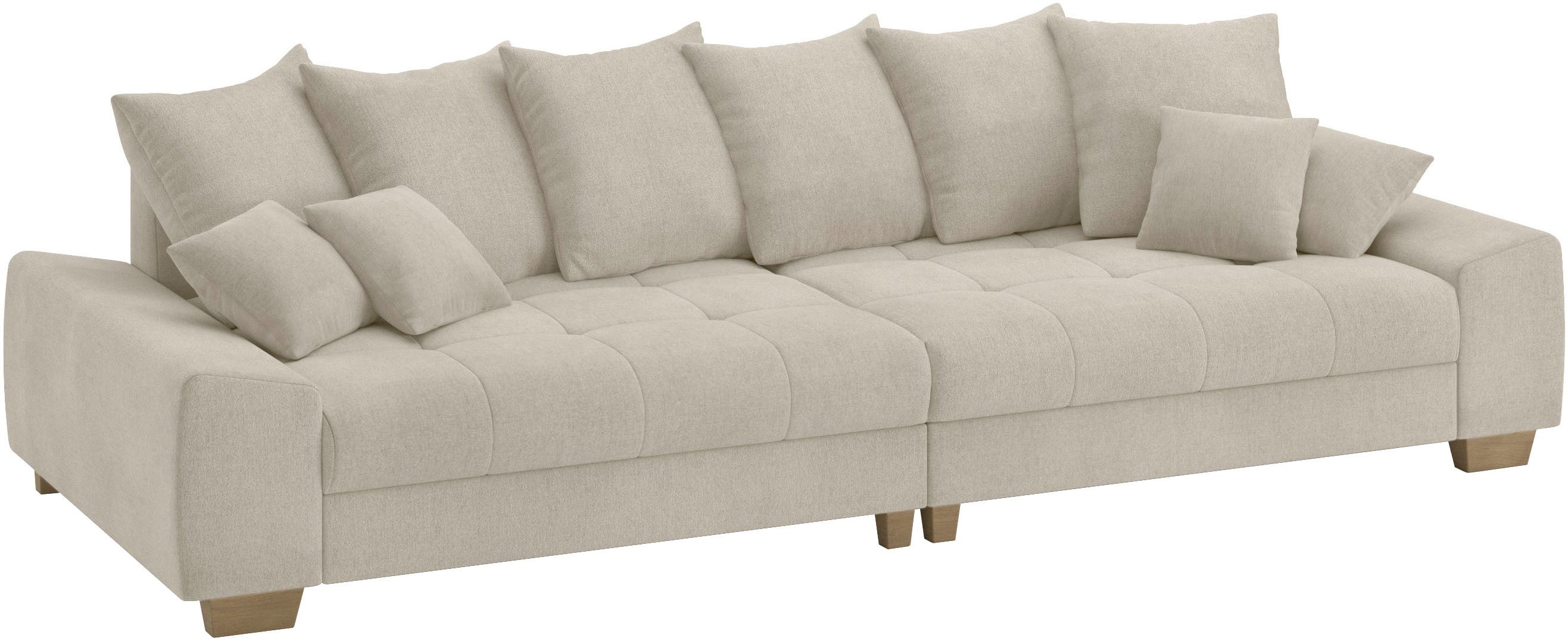 Mr. Couch Megabank Nikita II Optioneel met koudschuim bekleding, tot 140 kg belastbaar beige, xxl banken
