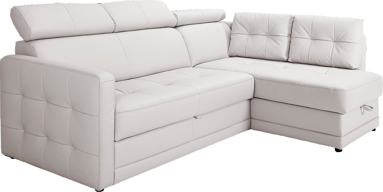 exxpo - sofa fashion Hoekbank Arles, veerkern, OTTOs Choice, tijdloos, breedte 225 cm, L-vorm keuze met bedfunctie en bedlade, inclusief hoofdeinde-verstelling