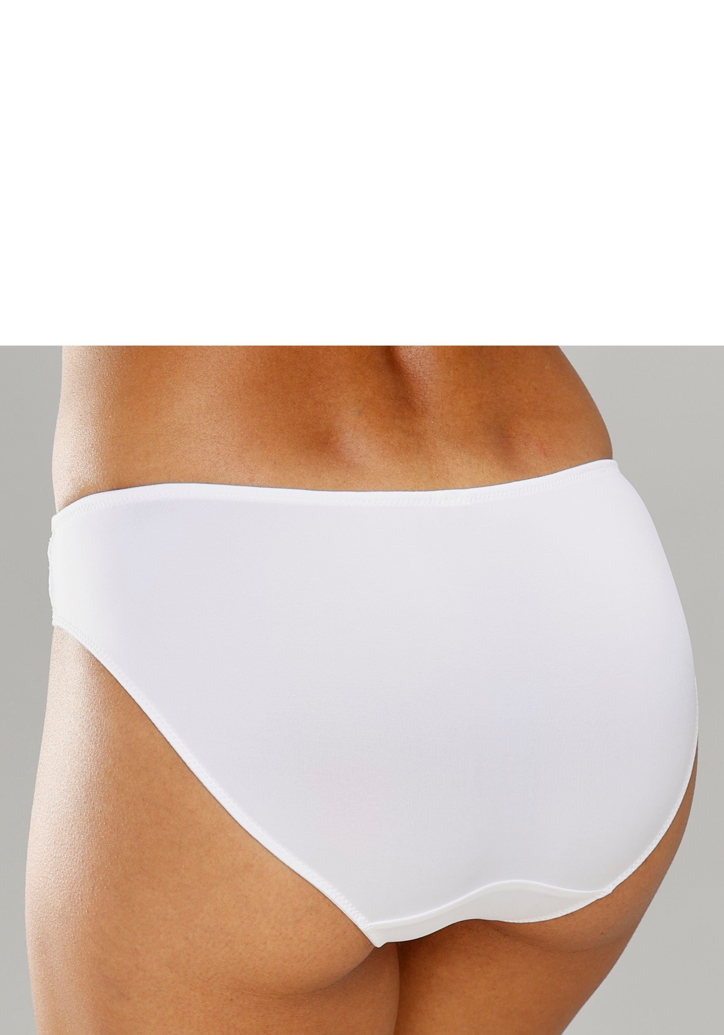 Petite fleur Slip met iets transparante jacquard-kant aan beide kanten opzij (3 stuks)