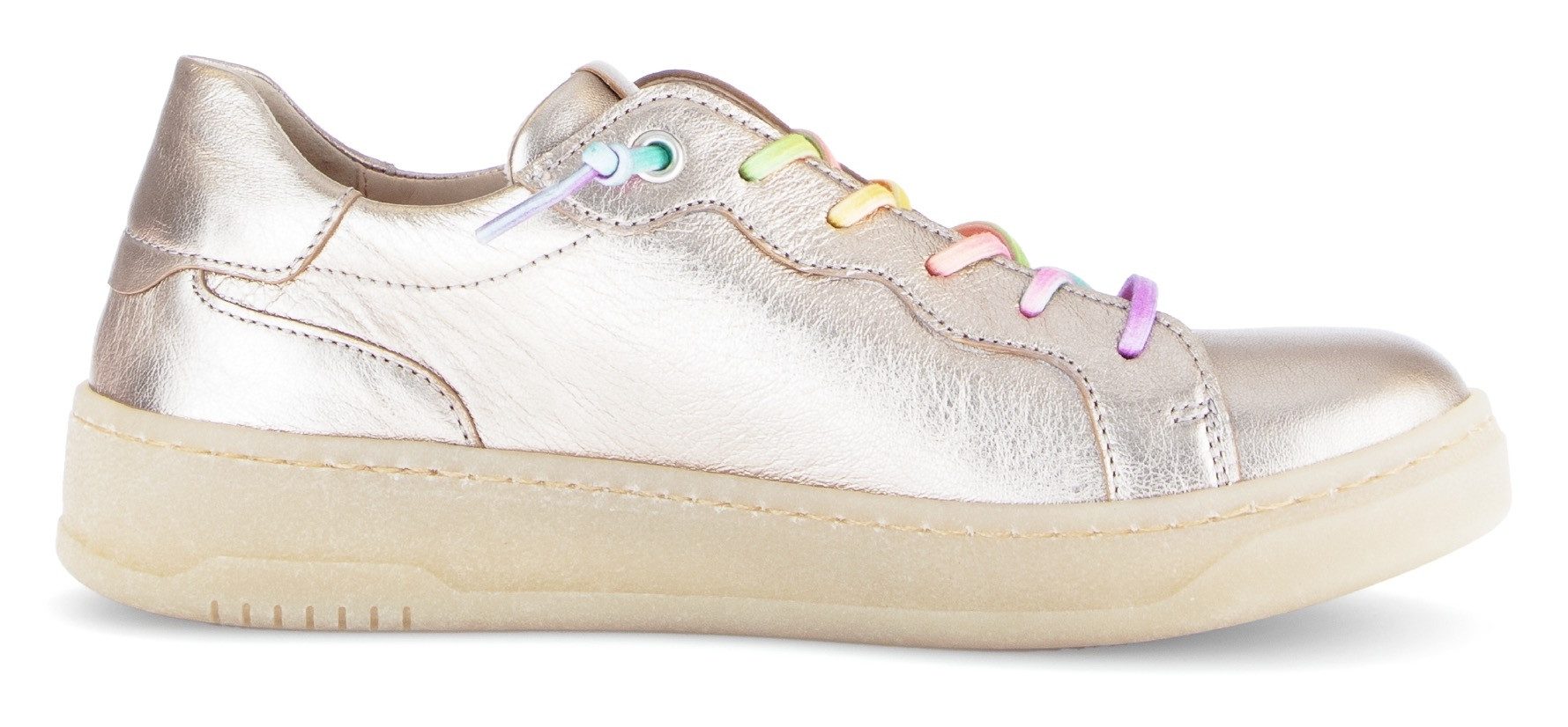 Gabor Slip-on sneakers , vrijetijdsschoen, halfschoen, slipper met gekleurde elastieken