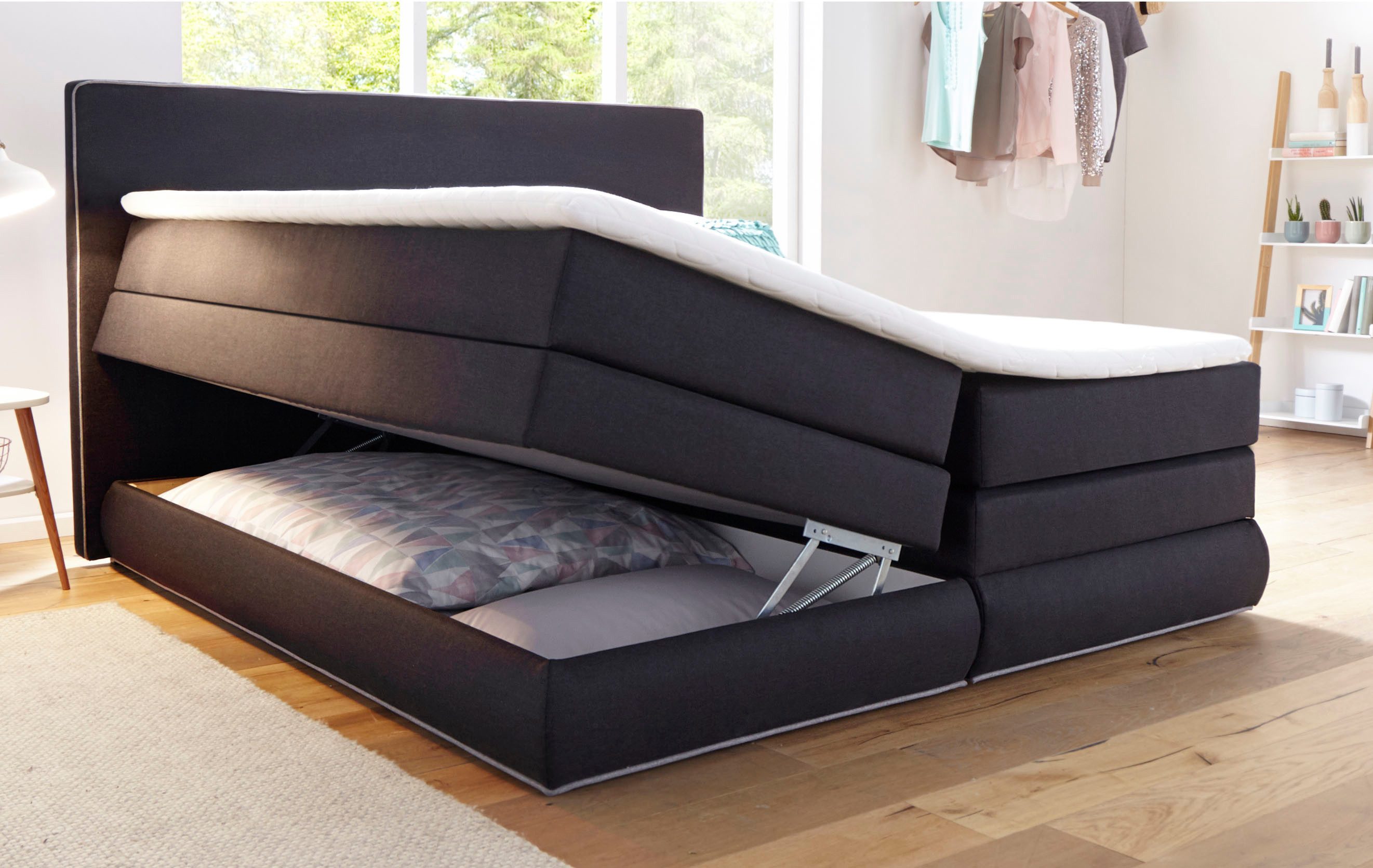 COLLECTION AB Boxspring Ninoni incl. bedlade, topper en optioneel met led-verlichting