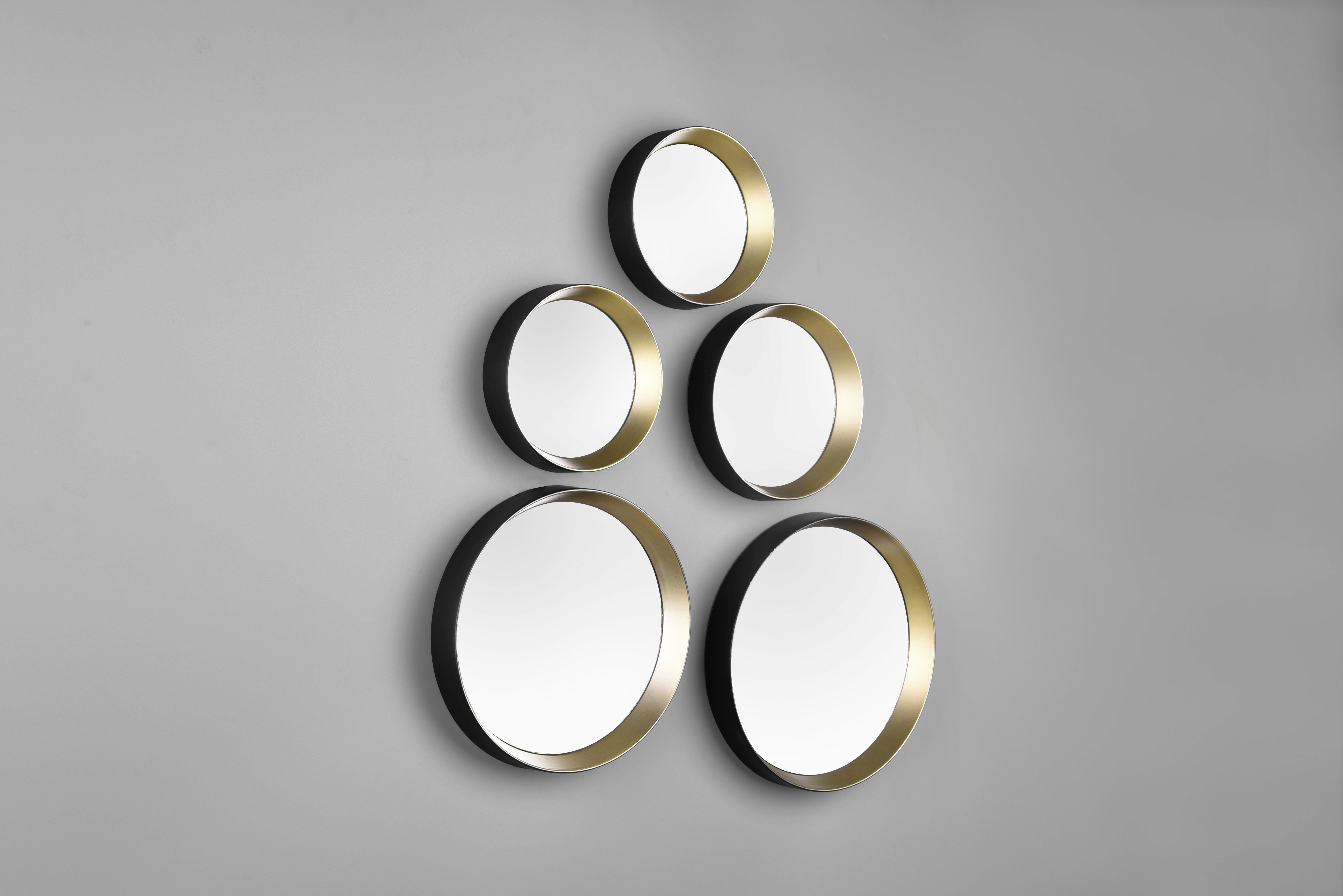MIRRORS AND MORE Sierspiegel VIVIEN Wandspiegel, rond (set, 5 stuks)