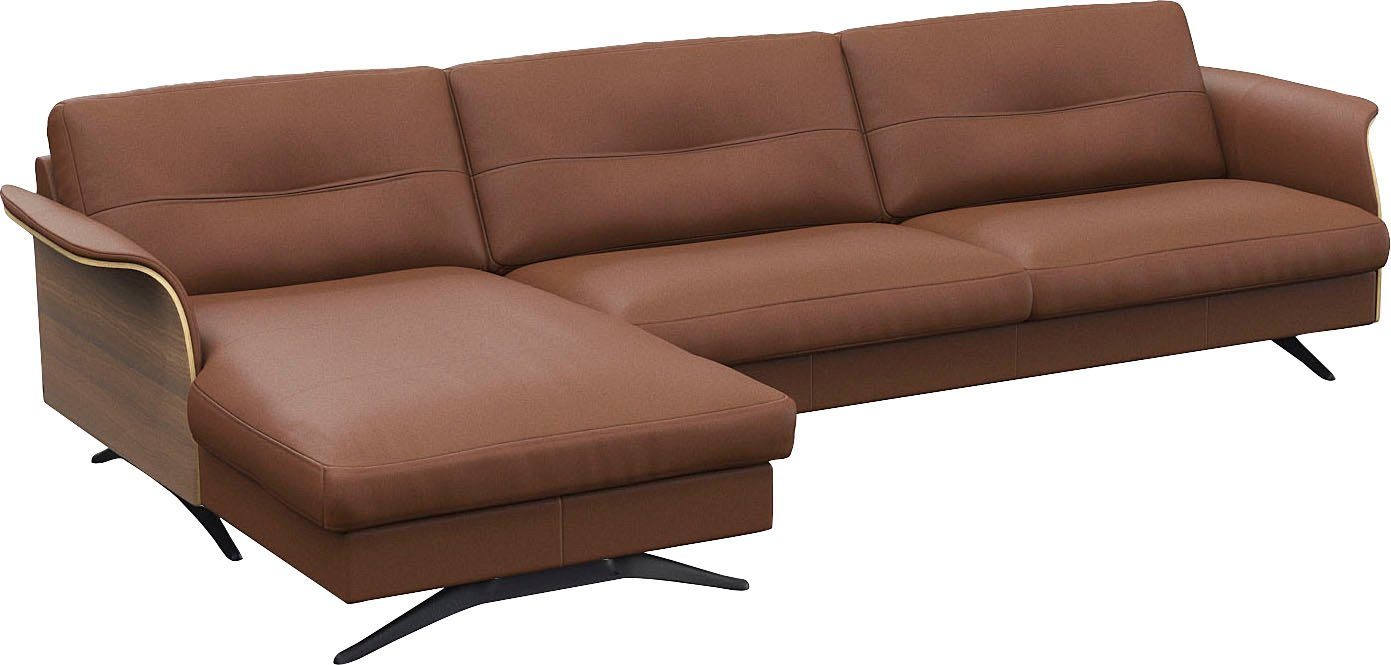 FLEXLUX Hoekbank Glow, super comfortabel door hoogwaardige zitconstructie met binnenvering, L-vorm