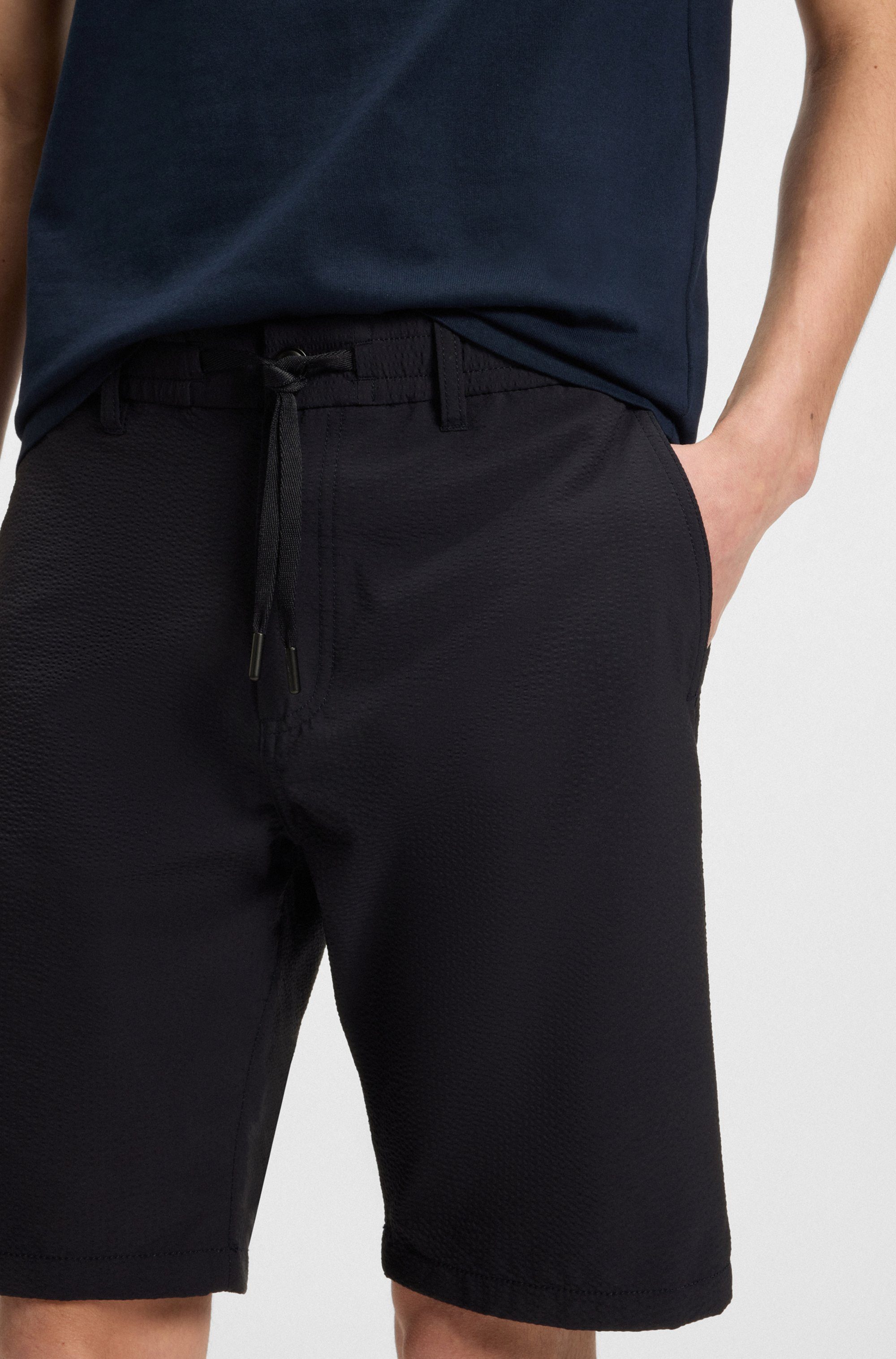 Boss Orange Chino-short tapered DS met trekkoord