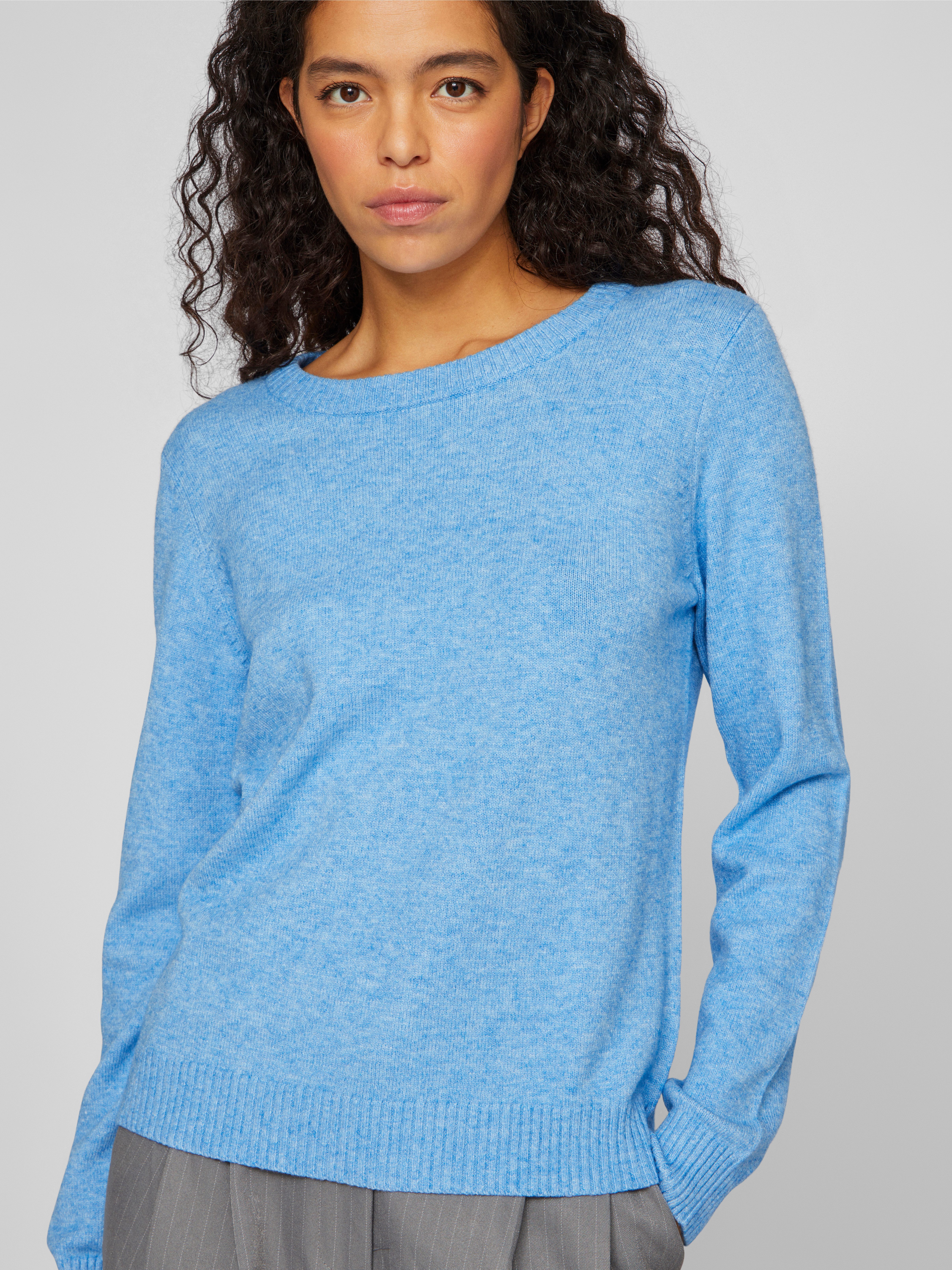 Vila Trui met ronde hals VIRIL O-NECK L/S KNIT TOP - NOOS