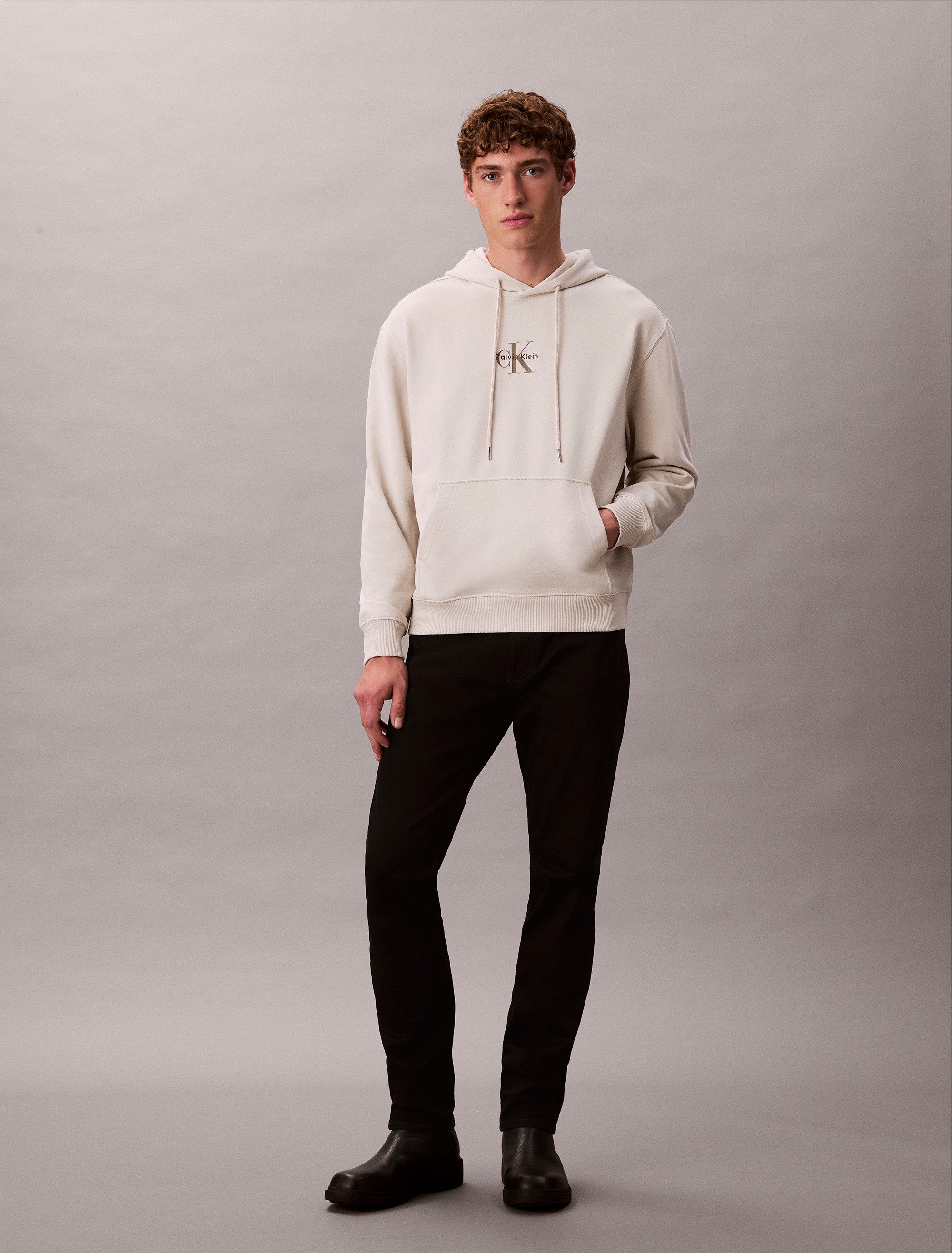 Calvin Klein Sweatshirt LS EU 350TERRY MICRO MONOLOGO HO