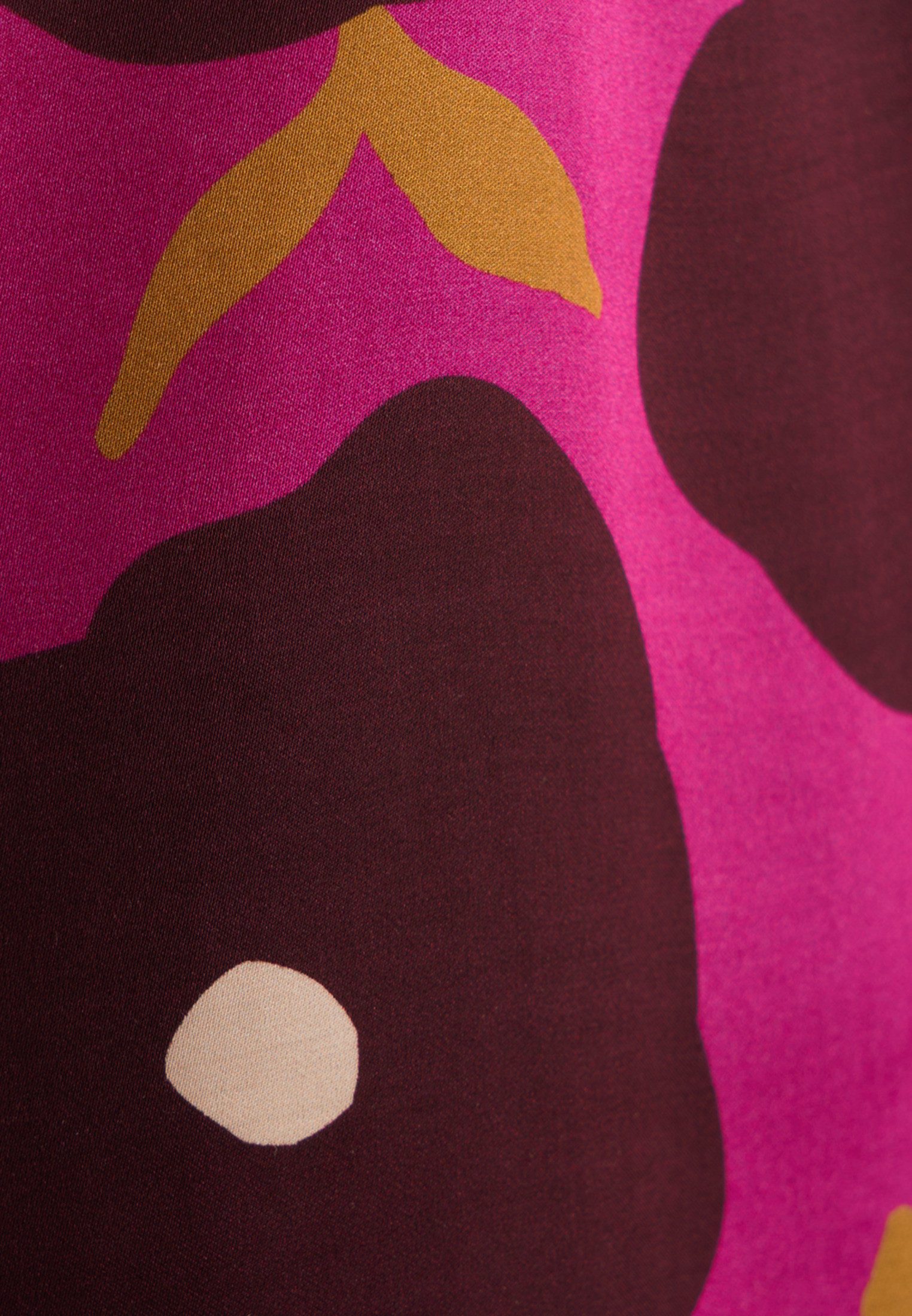 seidensticker Shirtblouse Zwarte roos Lange mouwen ronde hals print