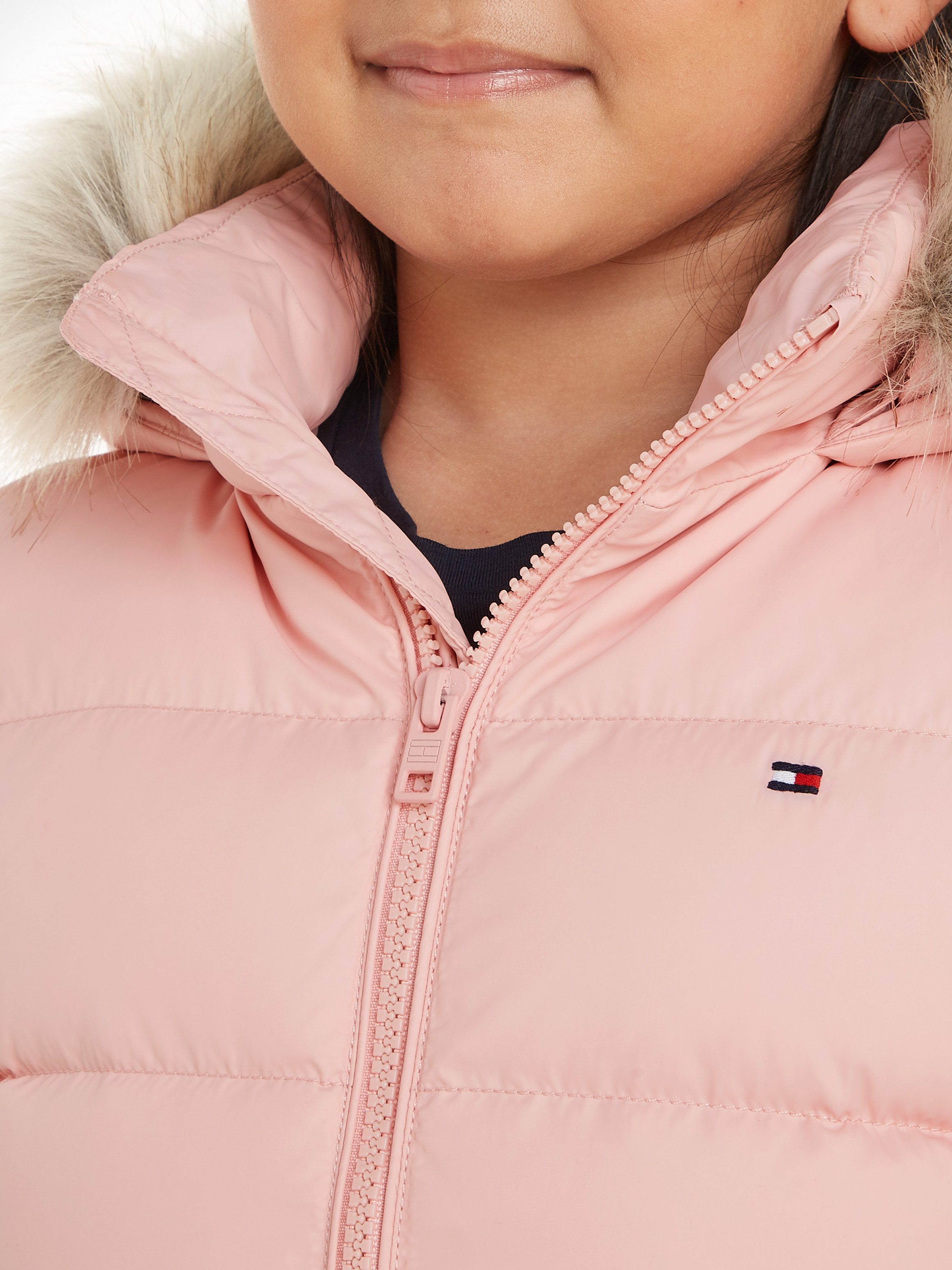 Tommy Hilfiger Gewatteerde jas ESSENTIAL FUR HOOD JACKET met imitatiebont bij de capuchon