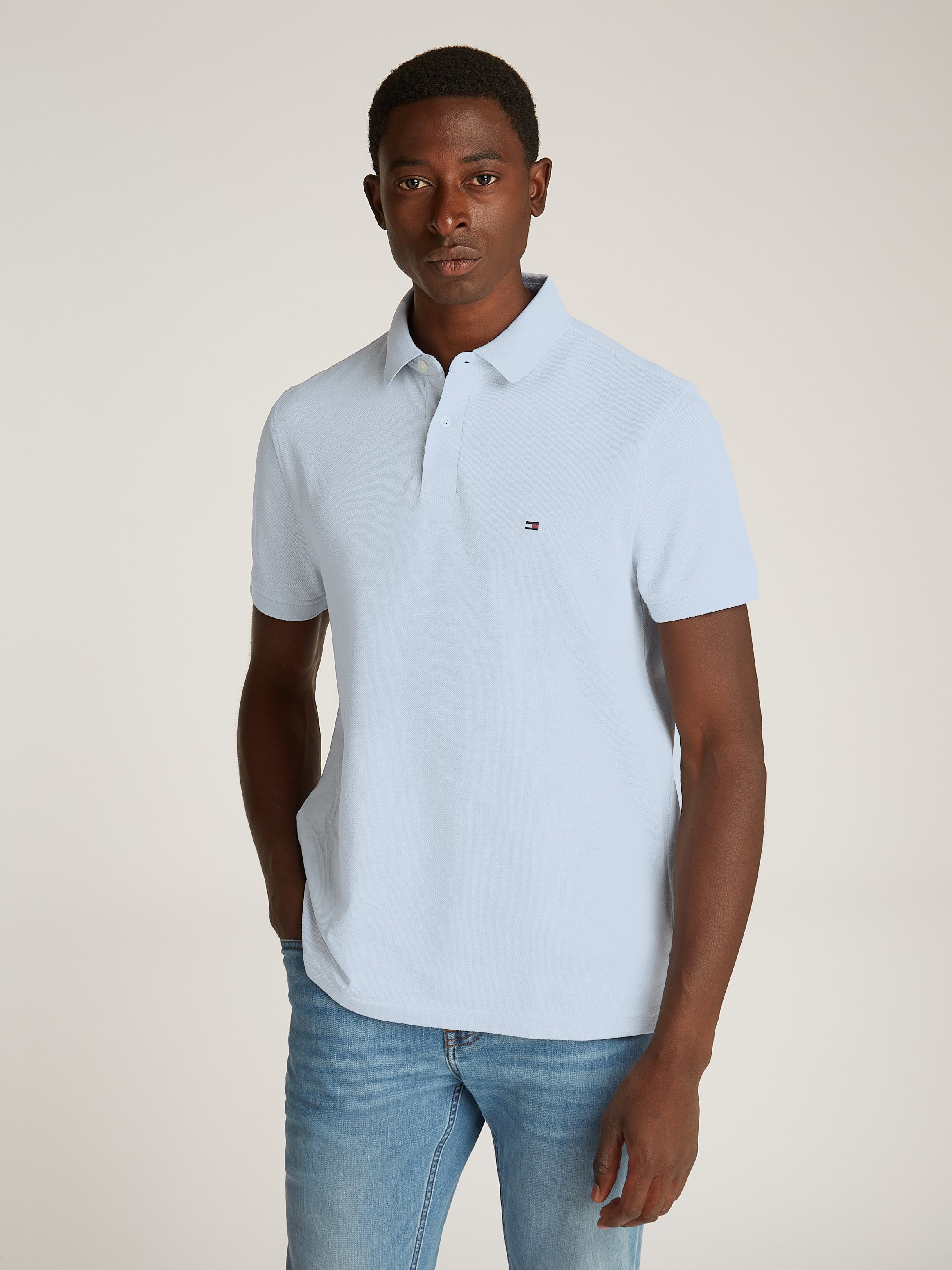 Tommy Hilfiger Poloshirt 1985 REGULAR POLO met contraststrepen en knoopsluiting
