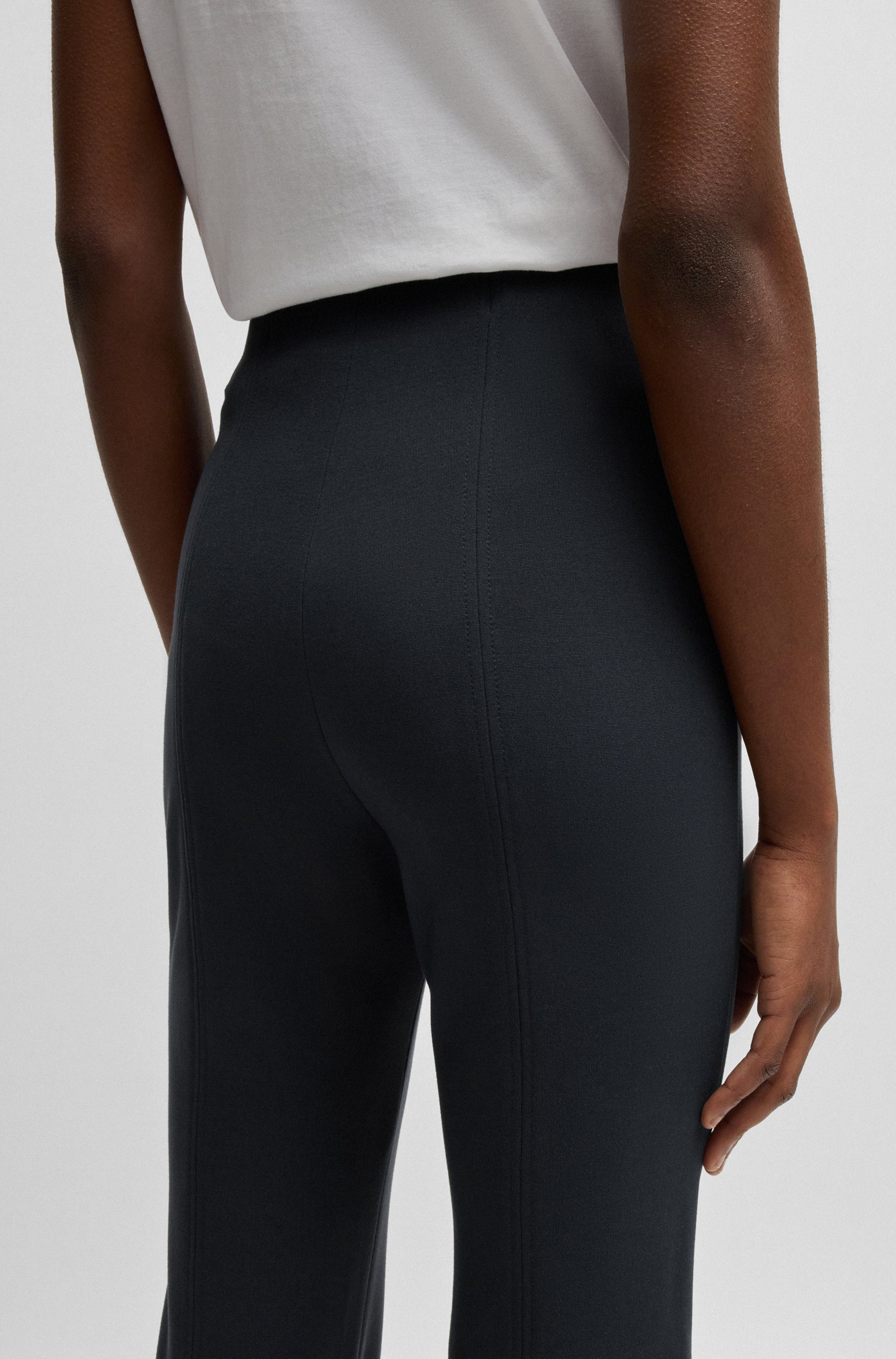 Boss Orange Geweven broek met zijrits, flared vorm, milano kwaliteit loungewear
