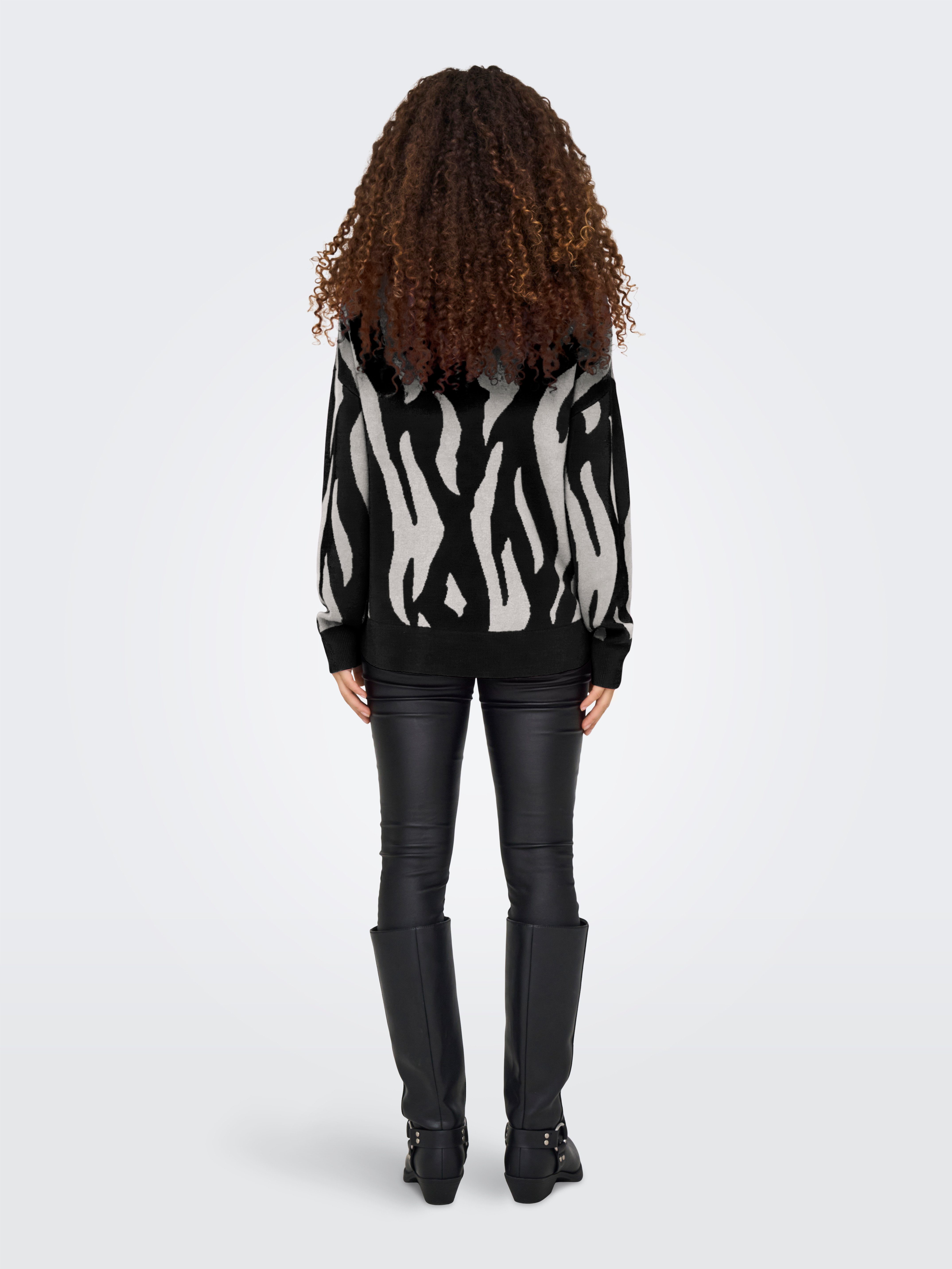 Only Gebreide trui ONLMONTANA LS JQ LOOSE O-NECK CC KNT