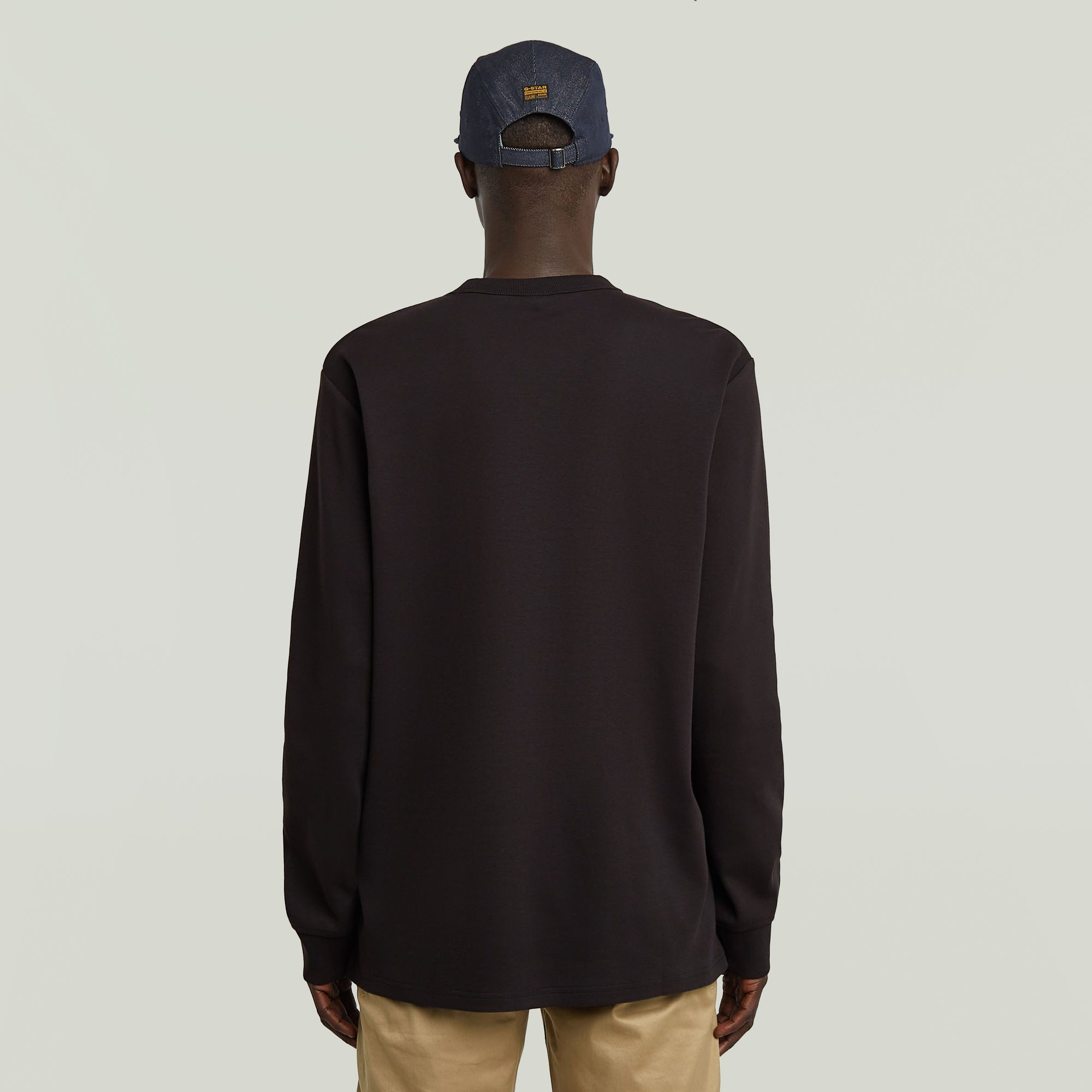 G-Star RAW Longsleeve Nifous R met geribbelde inzet aan de voorkant