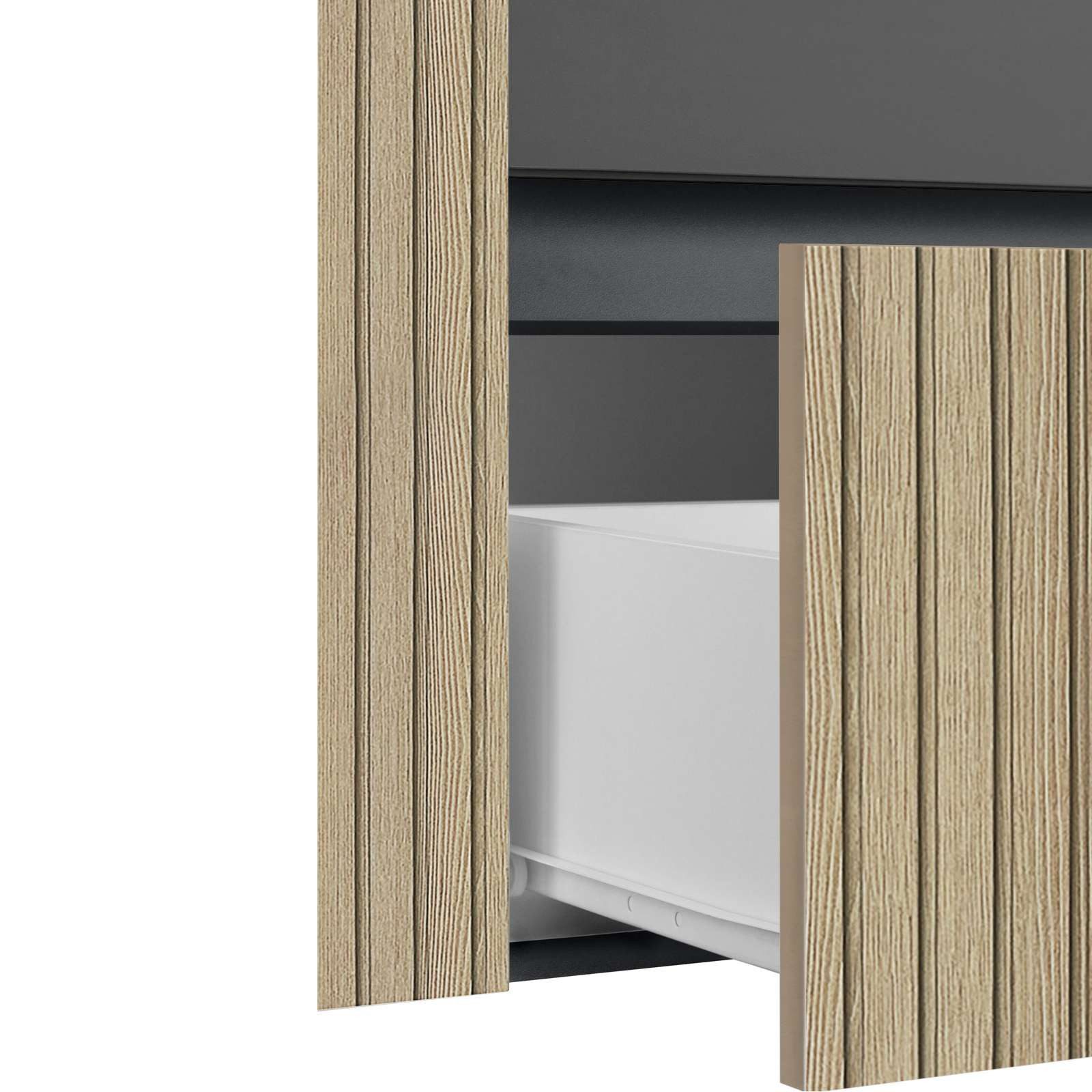 Home affaire Wastafelonderkast Wisla voor wandmontage, sifonaansluiting, push-to-open functie, breedte 80 cm
