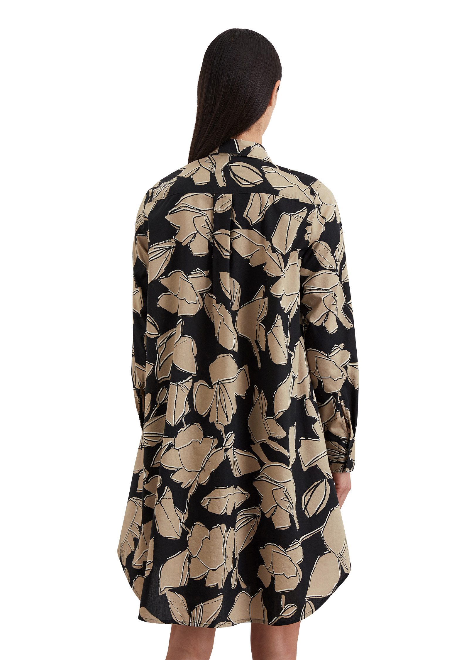 Marc O'Polo Jurk met overhemdkraag heeft een betoverende, vrouwelijke all-over print