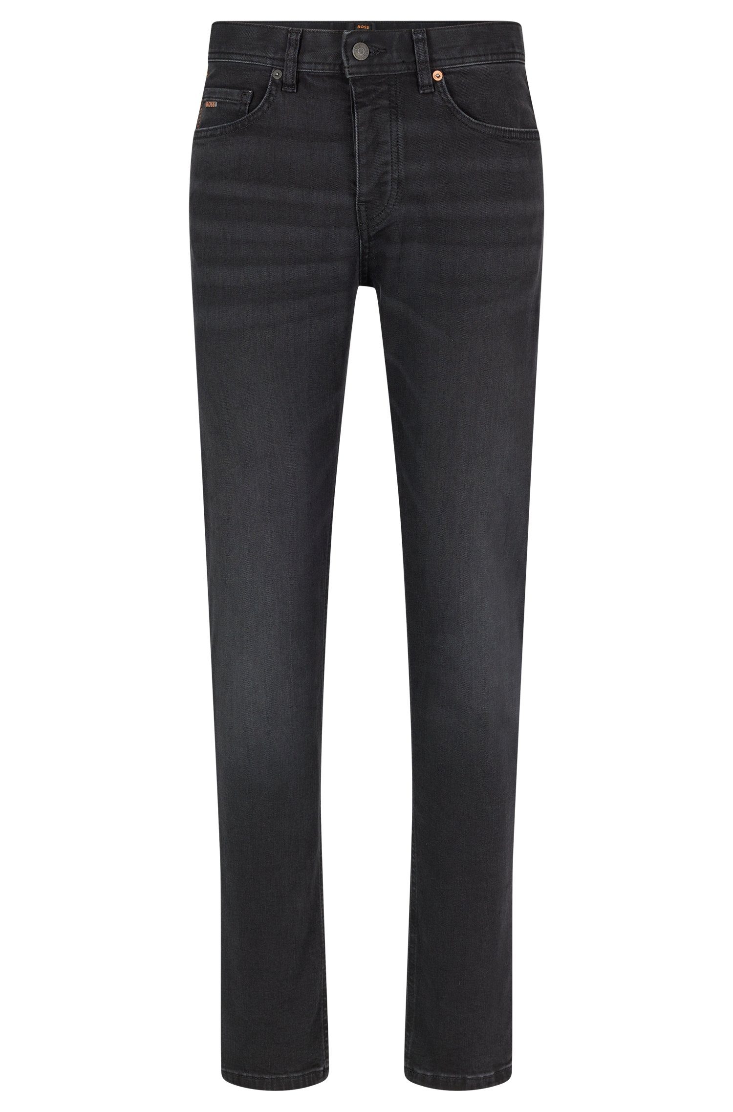 Boss Orange Tapered jeans Taber BC P met leren badge