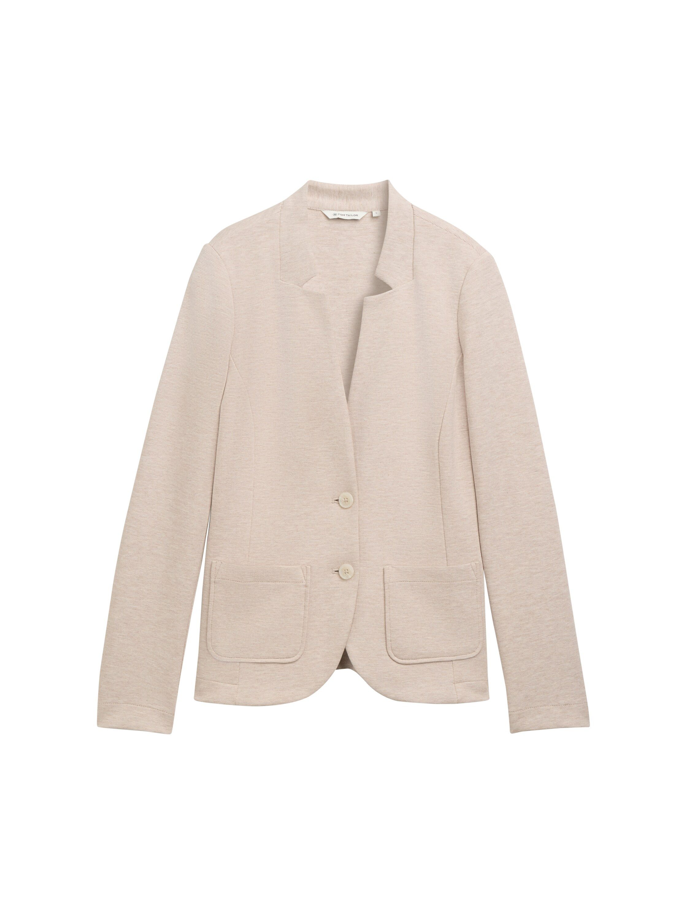 Tom Tailor Sweatblazer Ottoman met opgestikte zakken en structuur