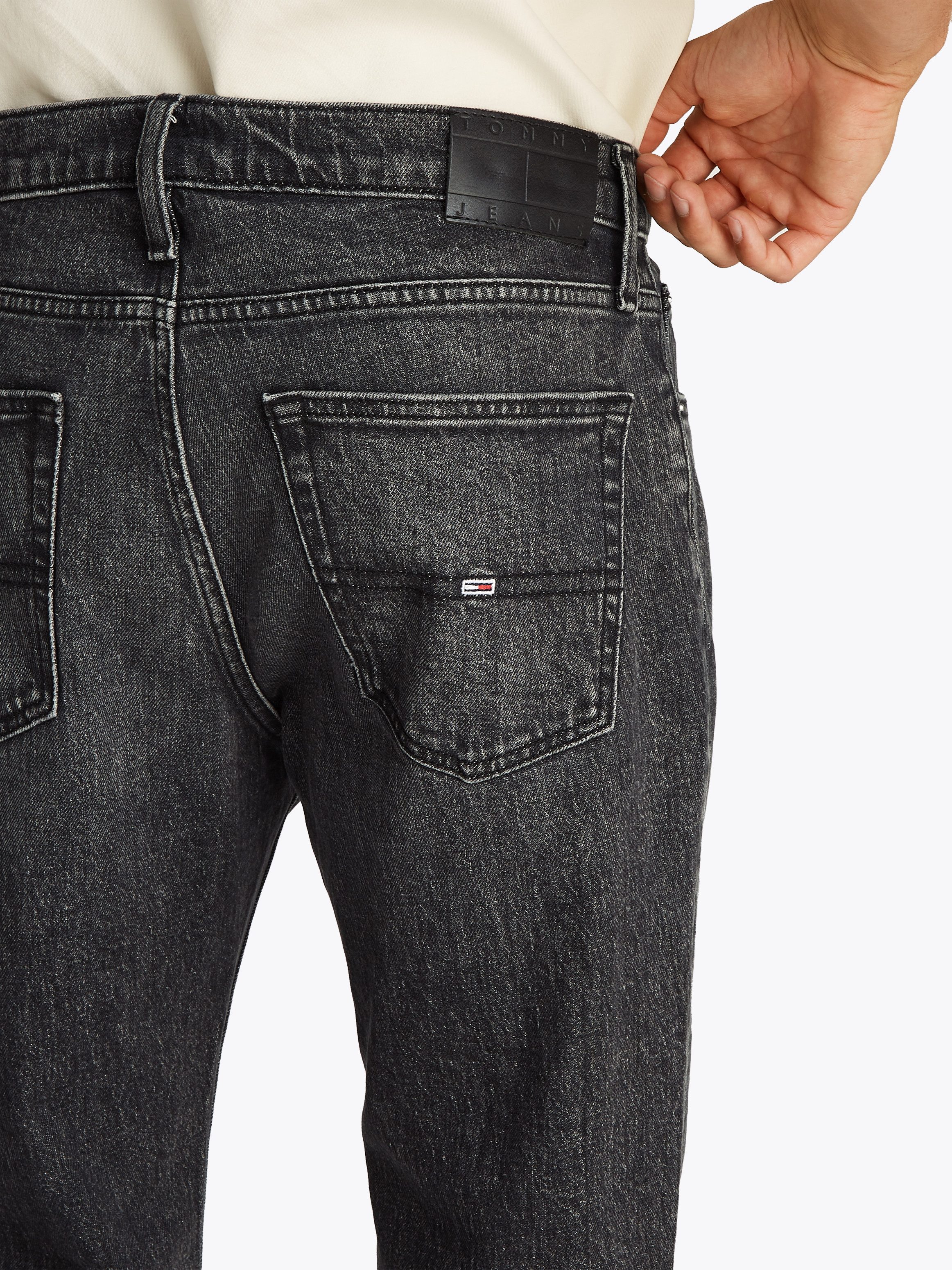 TOMMY JEANS Regular fit jeans RYAN RGLR STRGHT met gestempeld logo
