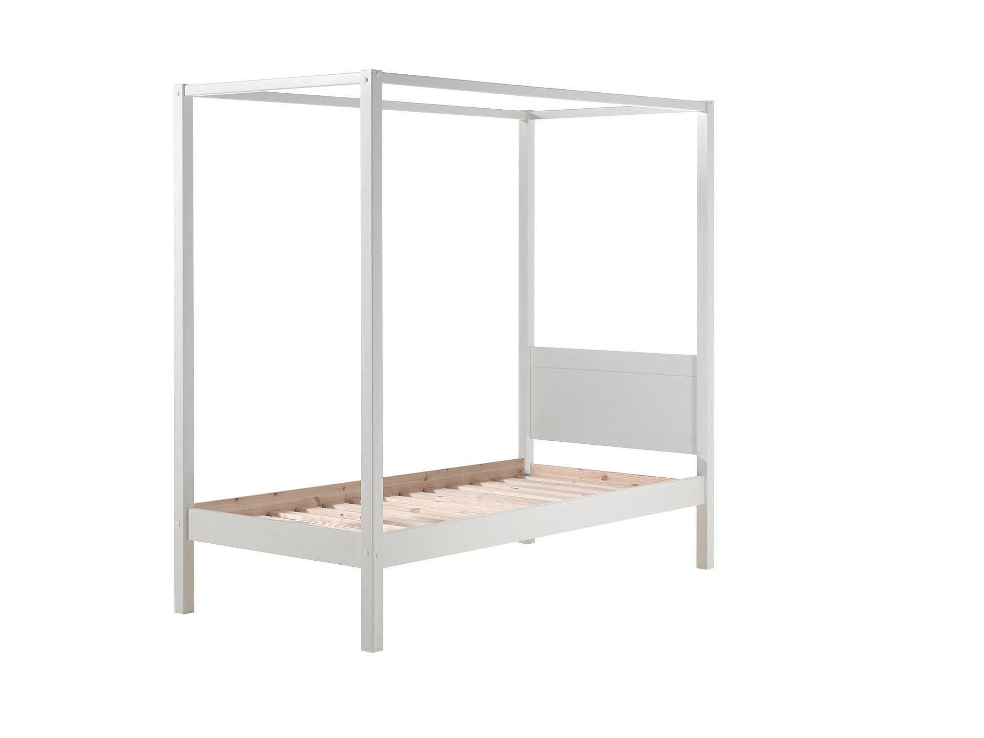 Vipack Hemelbed optioneel met textielset bedden wit