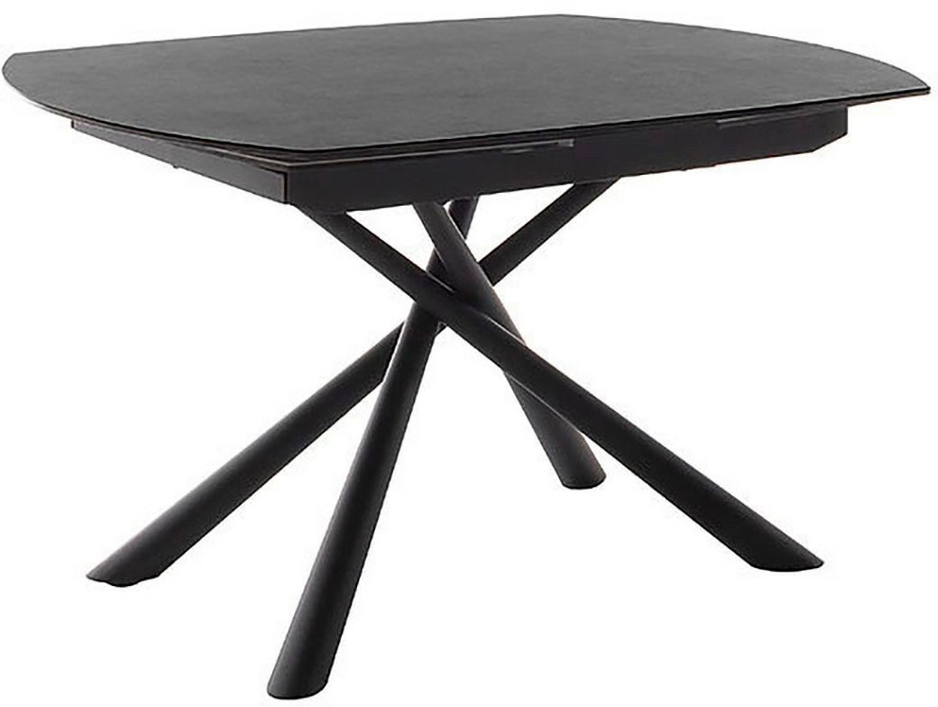 MCA furniture Eettafel NICOSIA vierpoot tafel 130-190 cm Keramiek, metaal, rotatieschuif, uittrekbaar, tafelblad 11 mm