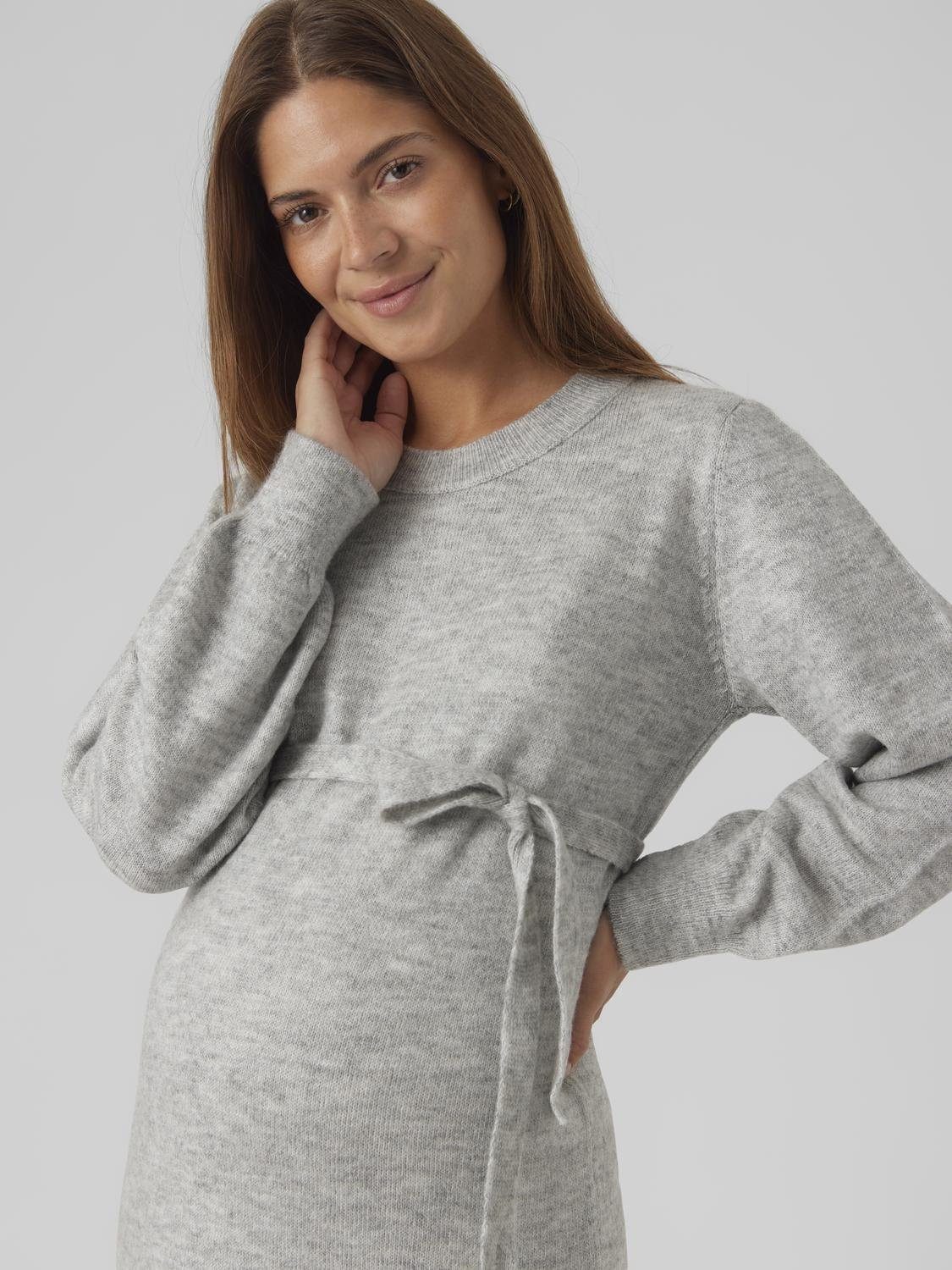 Mamalicious Positiejurk MLNEWANNE L/S ABK KNIT DRESS A. NOOS