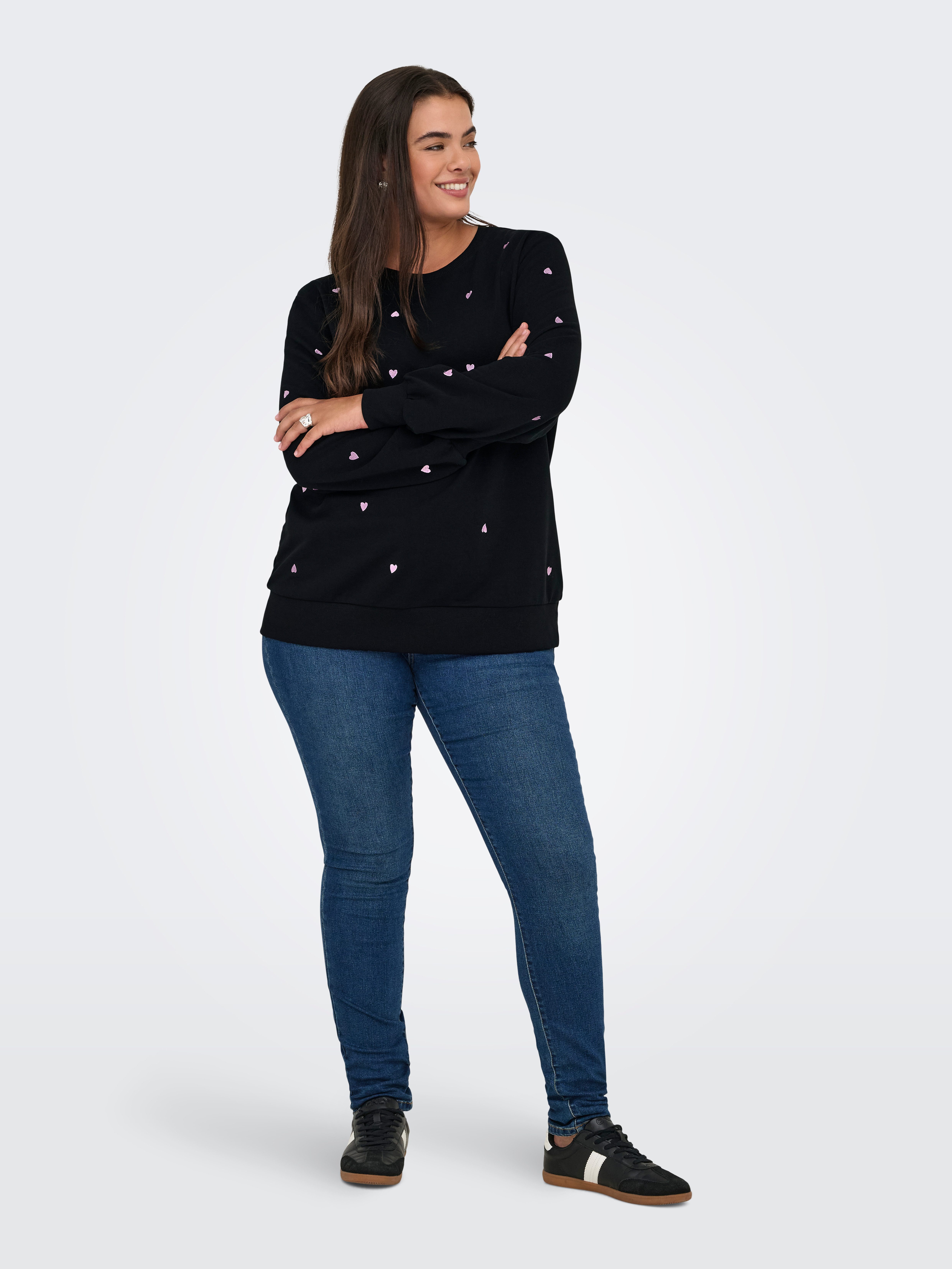 ONLY CARMAKOMA Sweatshirt CARMIA LS O-NECK SWEAT JRS