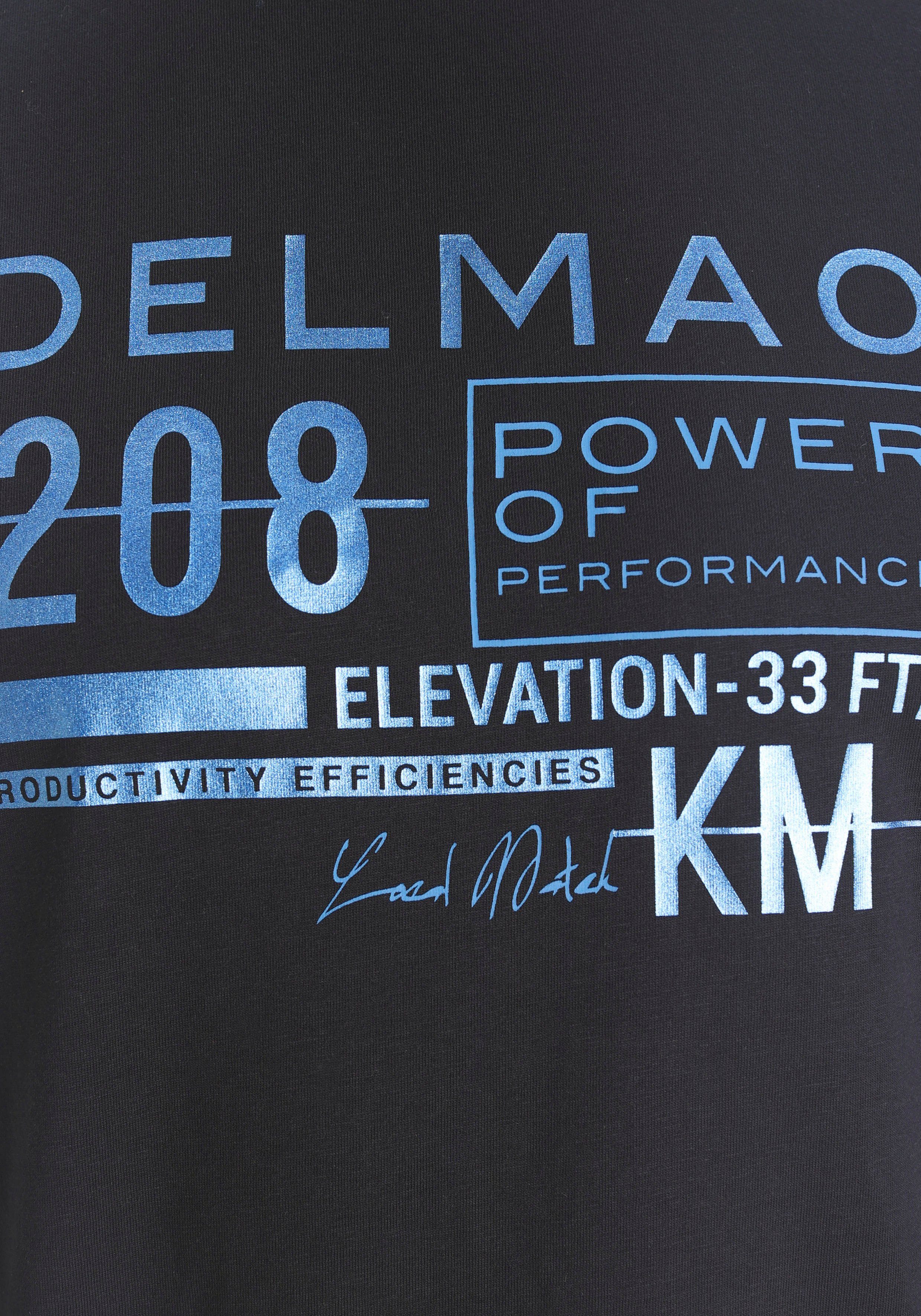 DELMAO T-shirt Korte mouw, bedrukt, ronde hals, van 100% katoen