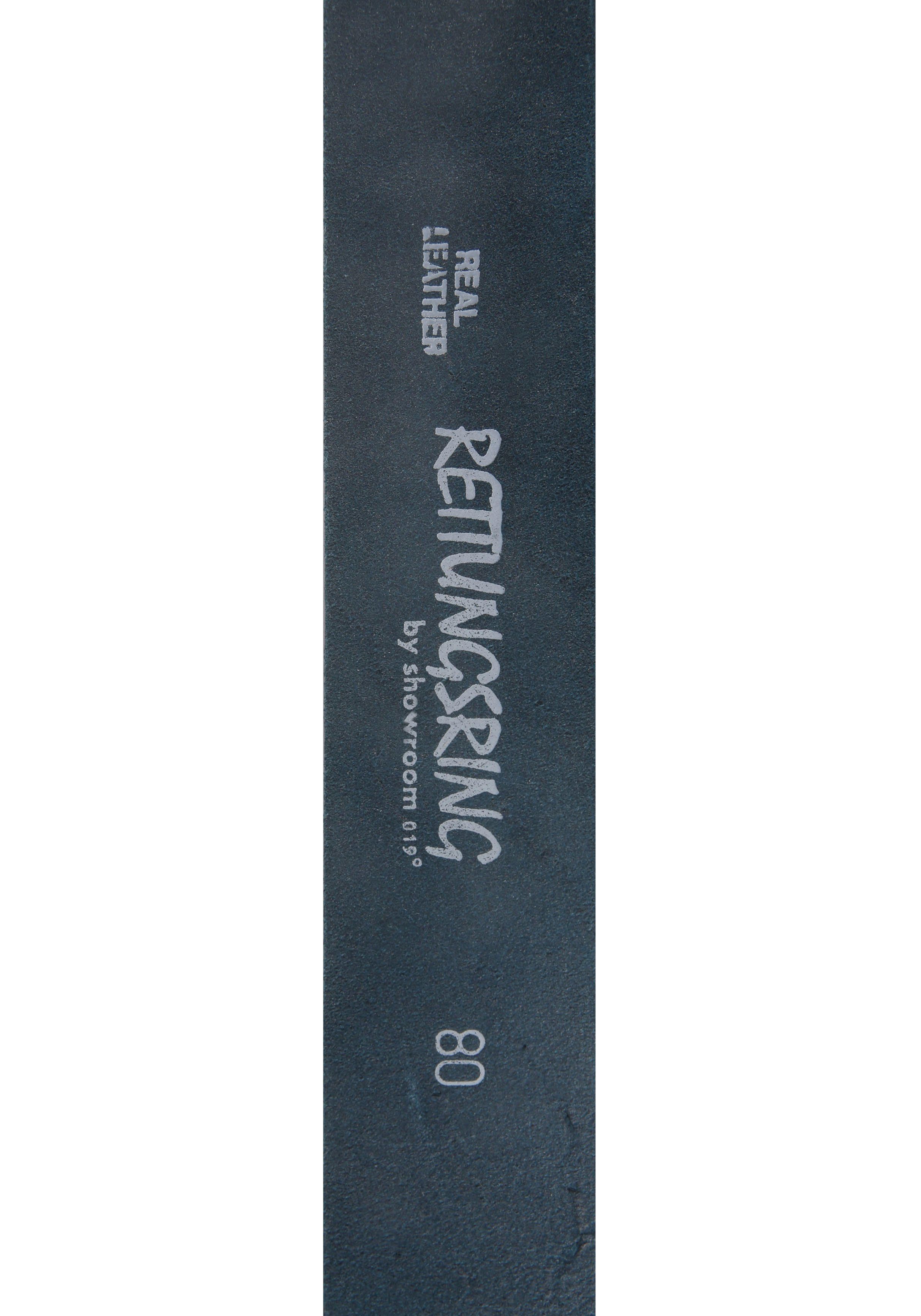 RETTUNGSRING by showroom 019° Leren riem met verwisselbare sluiting "ovaal matt gehamerd"