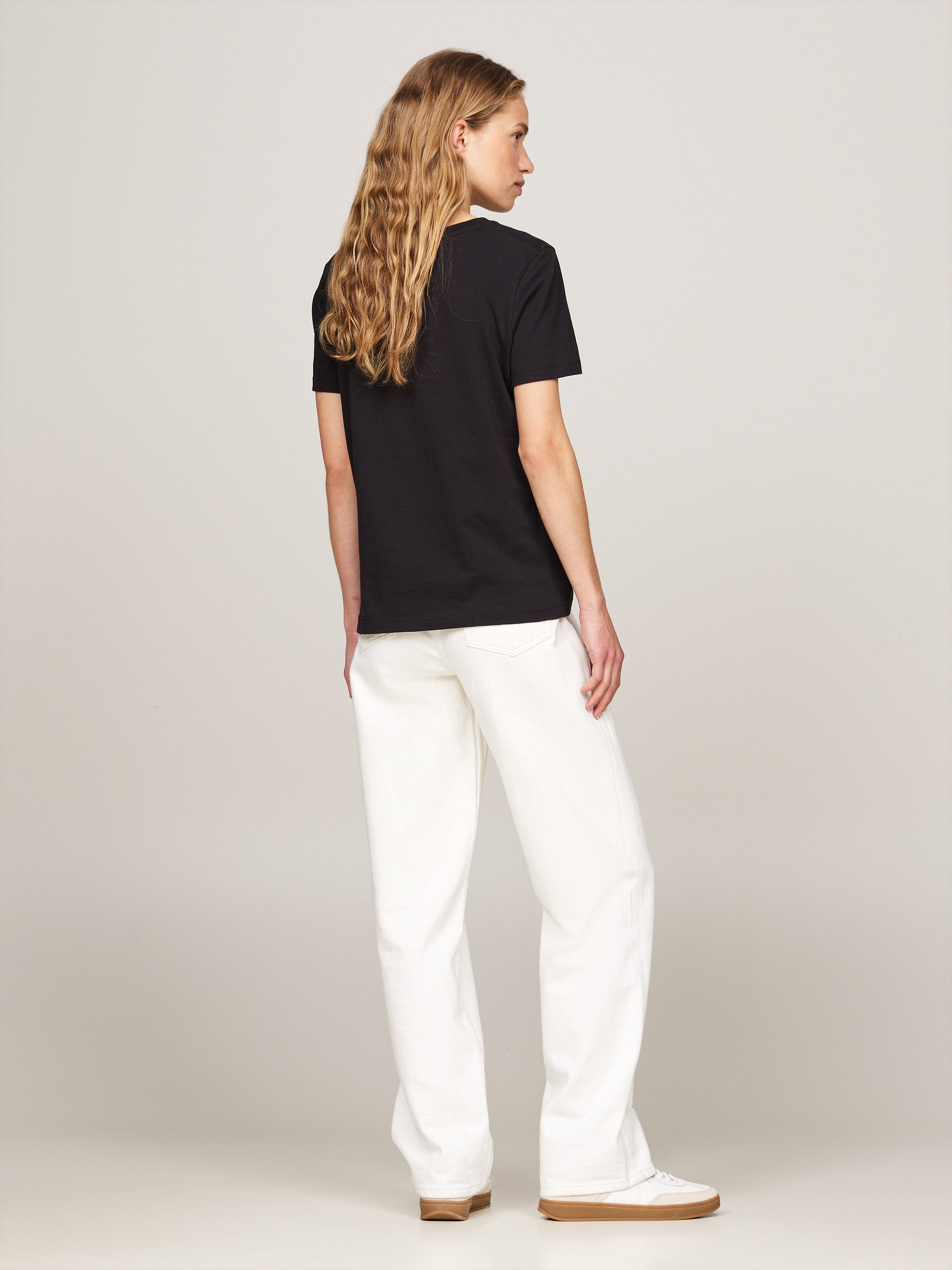 Tommy Hilfiger T-shirt REG CORP LOGO C-NK SS met een logo-opschrift