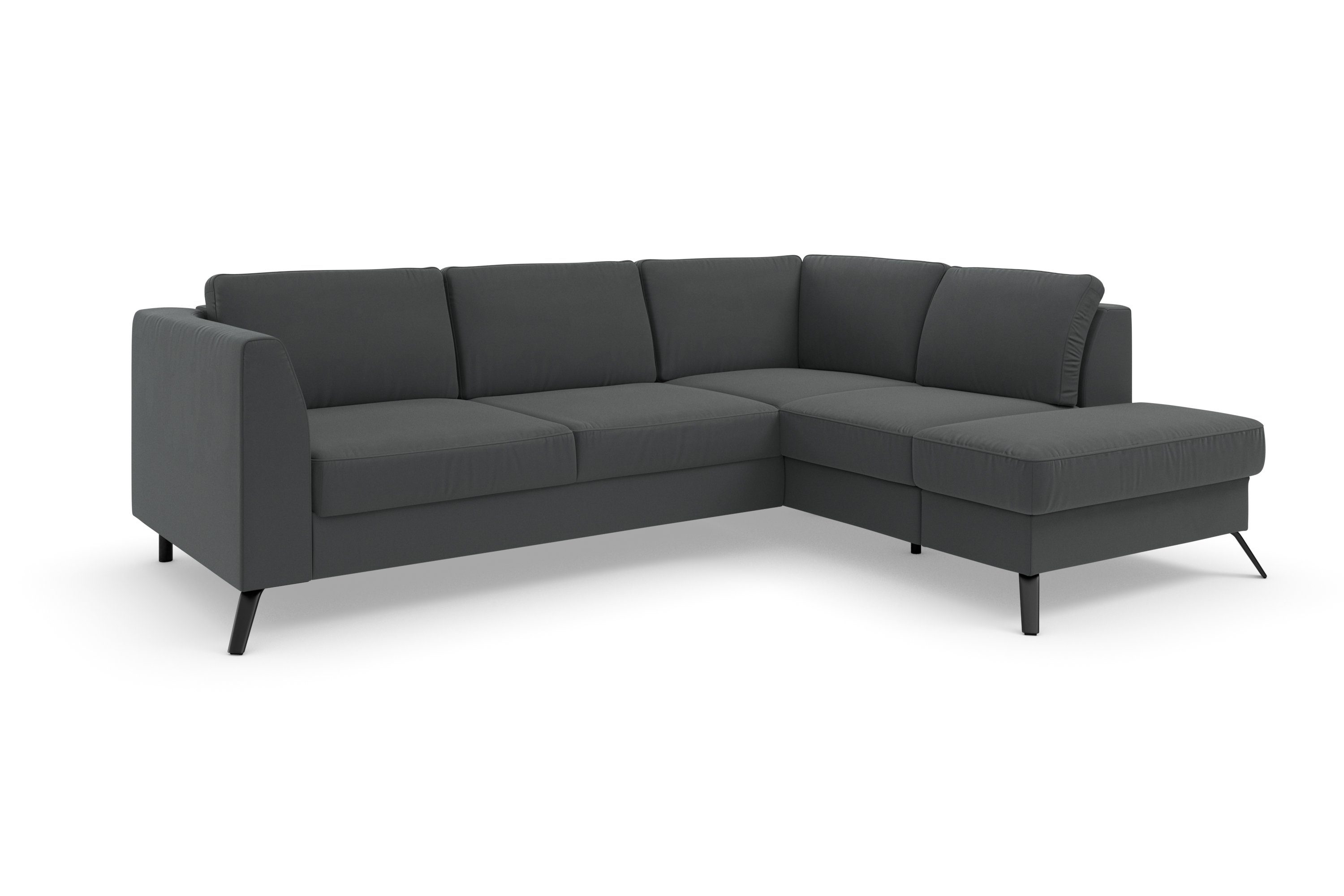sit&more Hoekbank Olsen L-vorm inclusief zitdiepteverstelling, naar keuze met slaapfunctie, 15 cm hoog