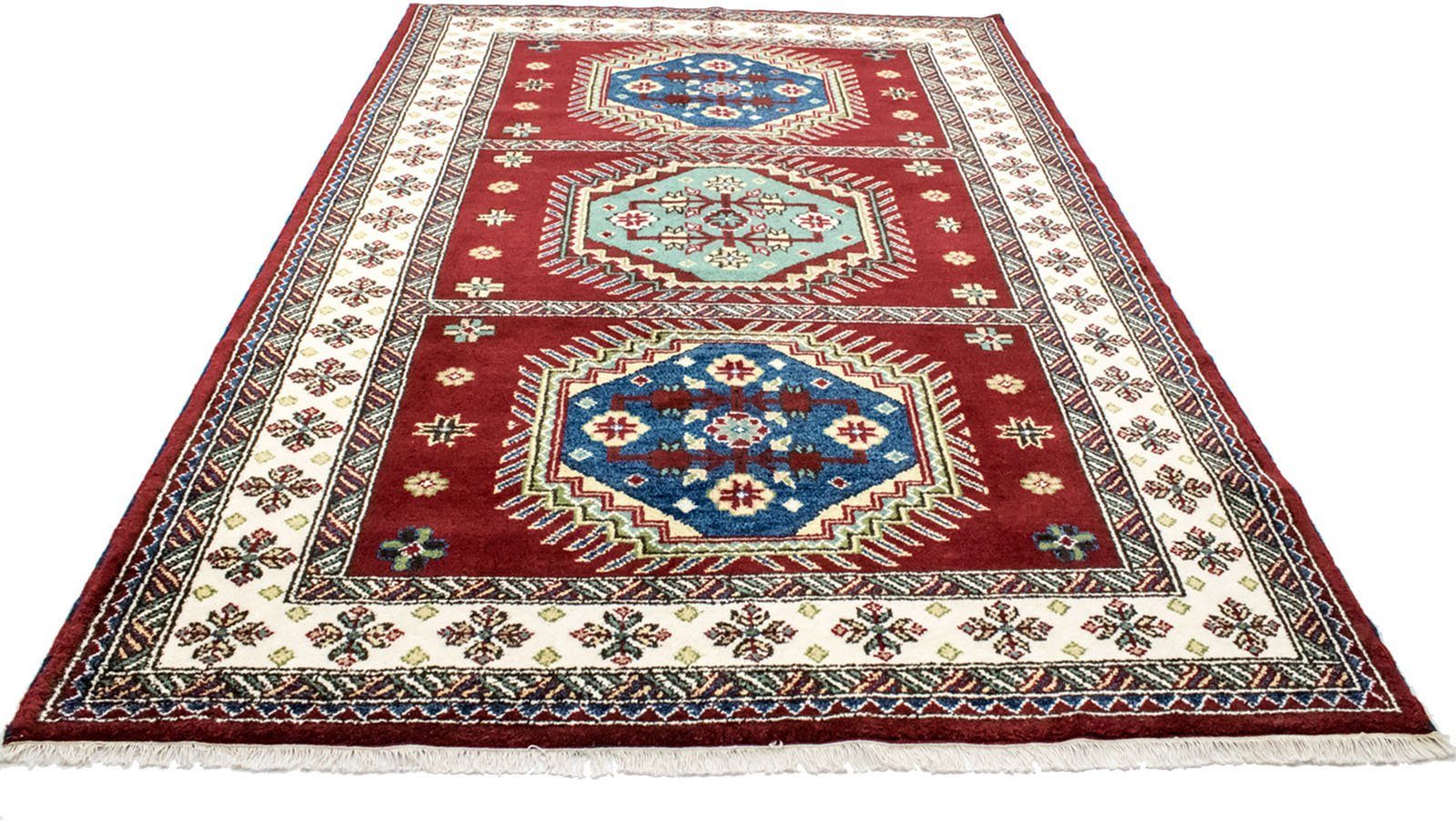 morgenland Wollen kleed Kazak-kleed met de hand geknoopt rood