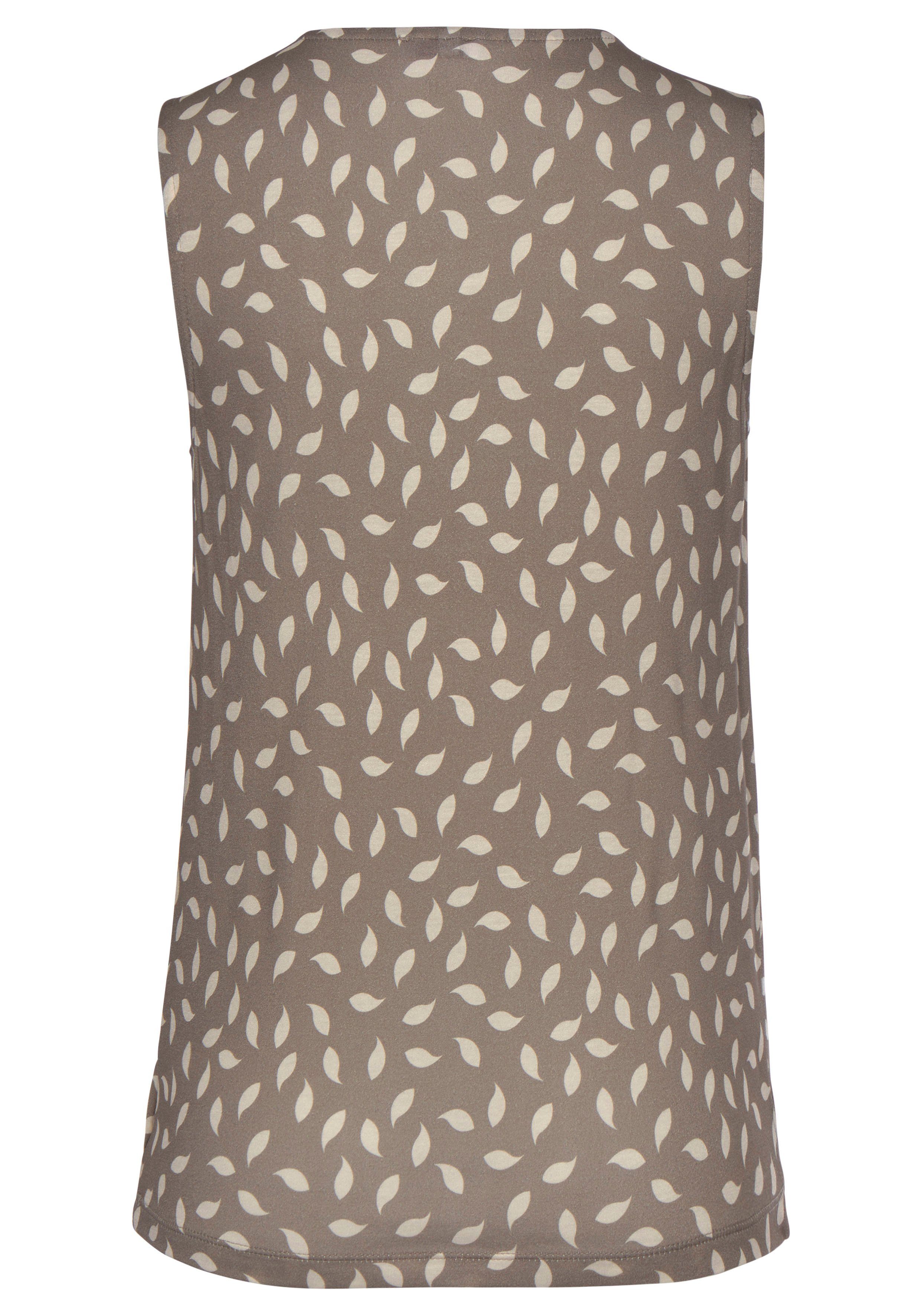 Vivance Tanktop met alloverprint, blousetop met v-hals