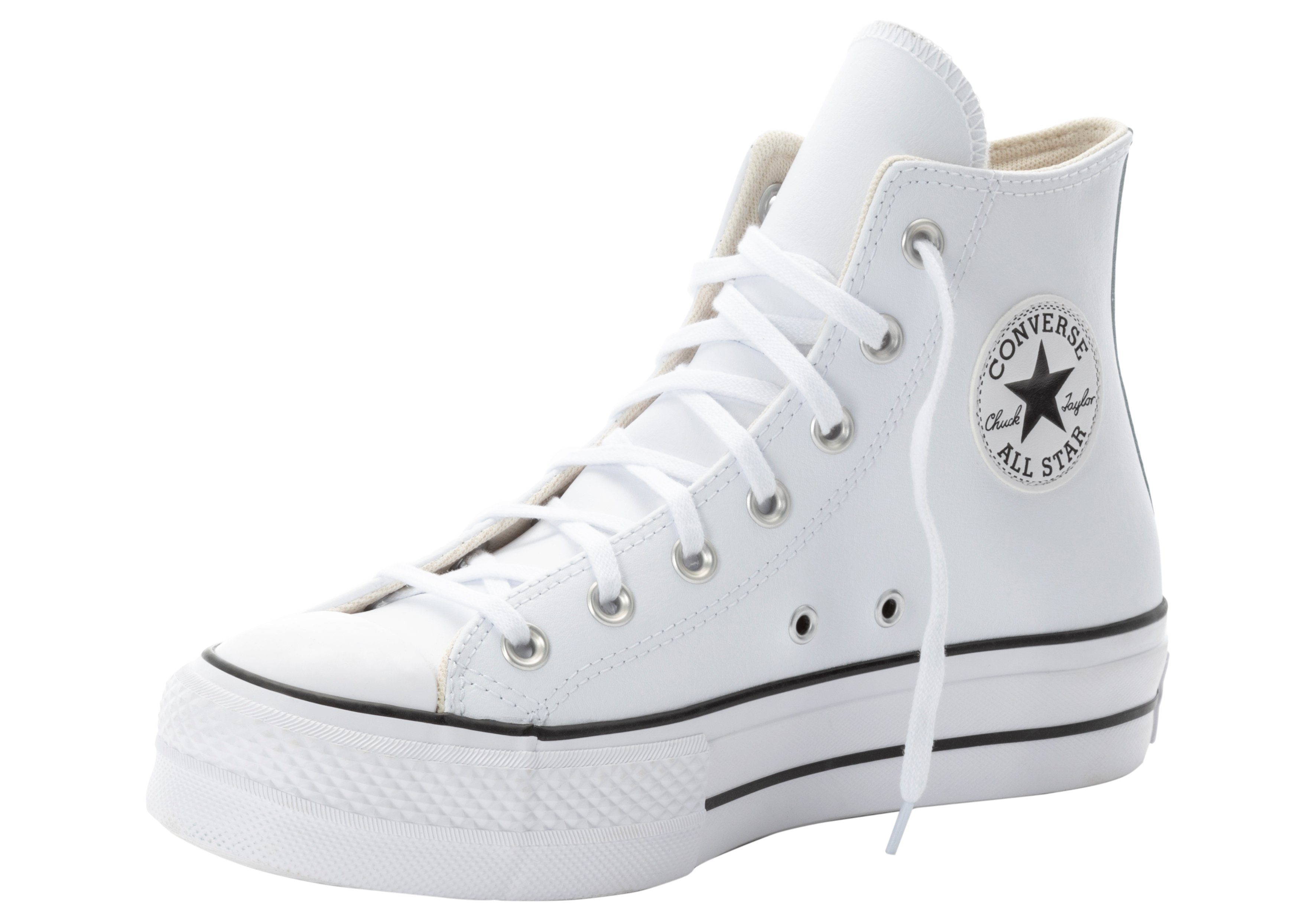 Converse All Stars Hoog Lift Clean Leather 561676C Wit-38