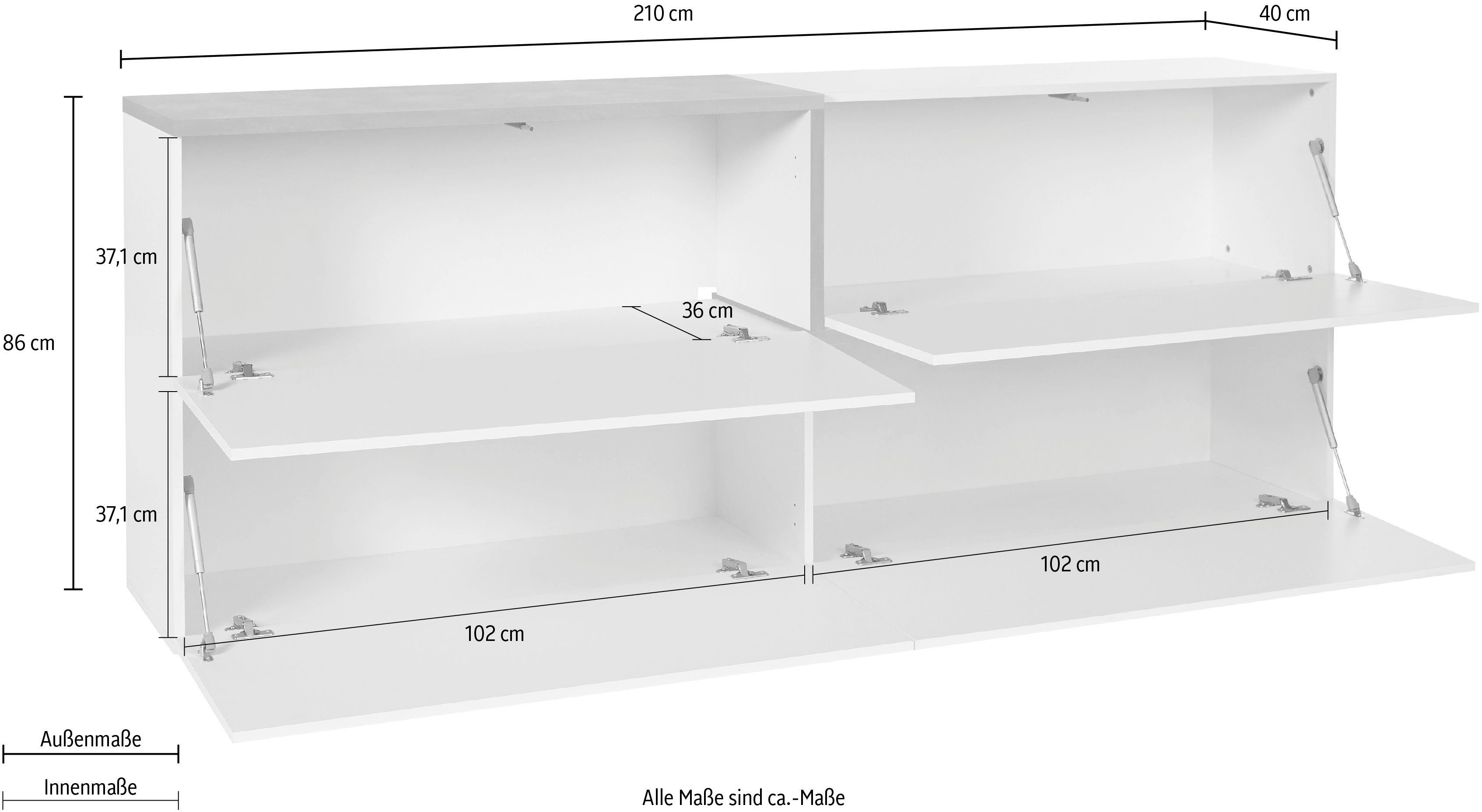 INOSIGN Dressoir ZET Breedte 210 cm
