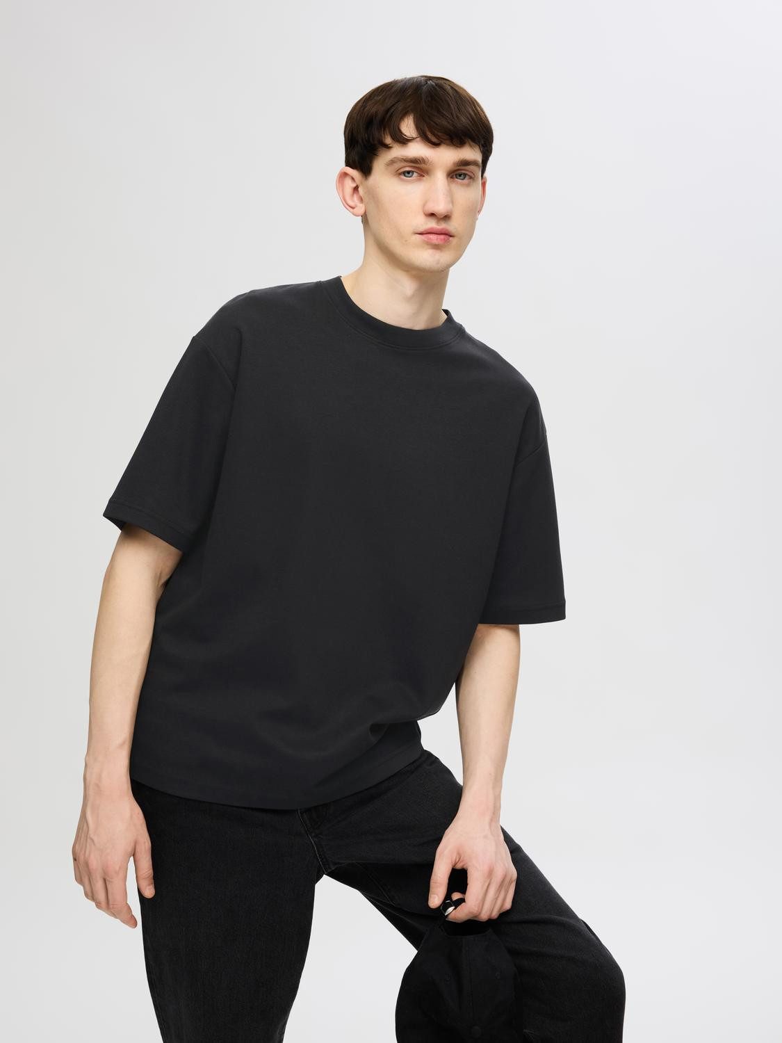 SELECTED HOMME T-shirt SLHLOOSEOSCAR SS O-NECK TEE NOOS