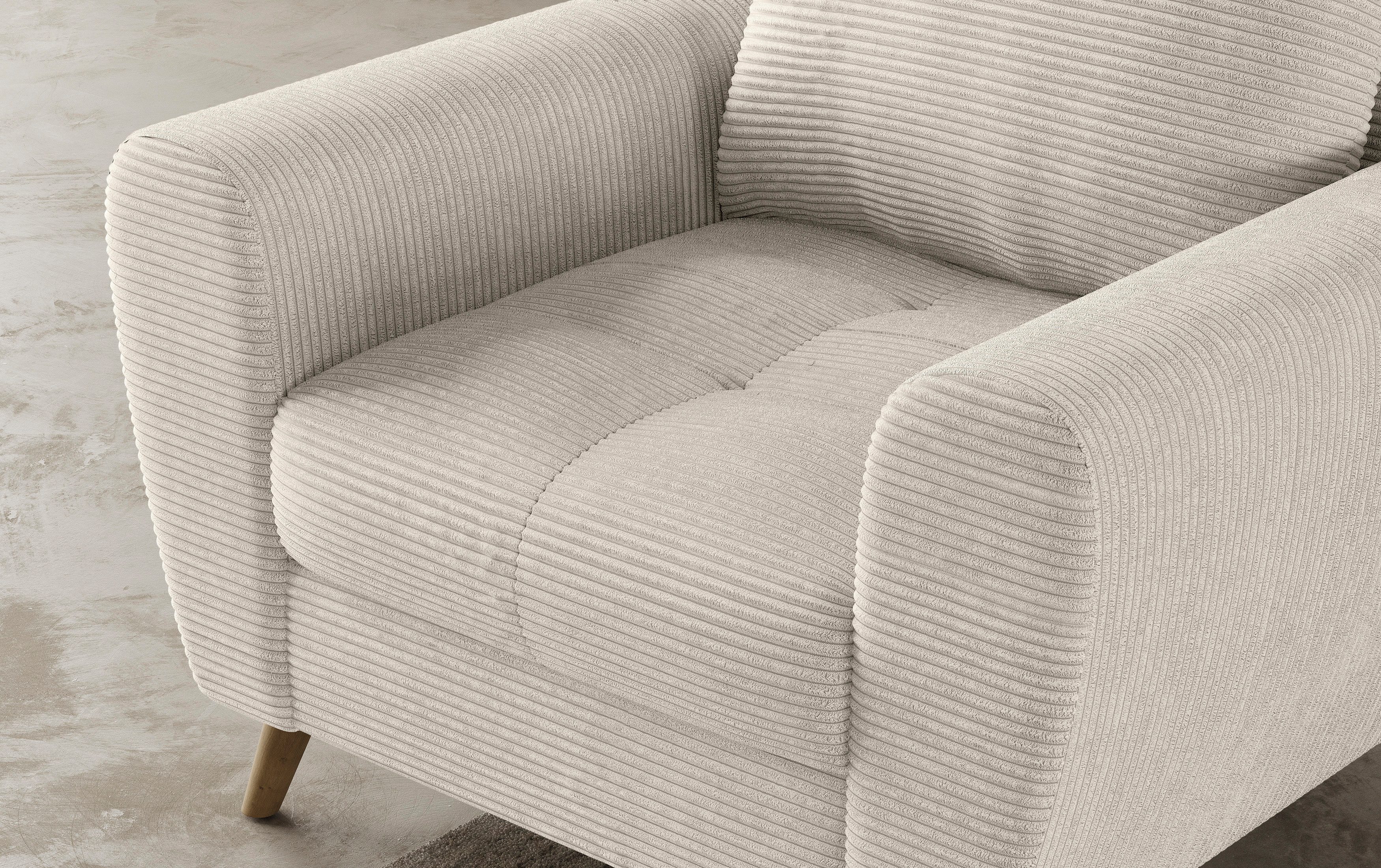 Mr. Couch Fauteuil Blackburn II Passend bij de set, met koudschuimvering tot 140 kg belastbaar