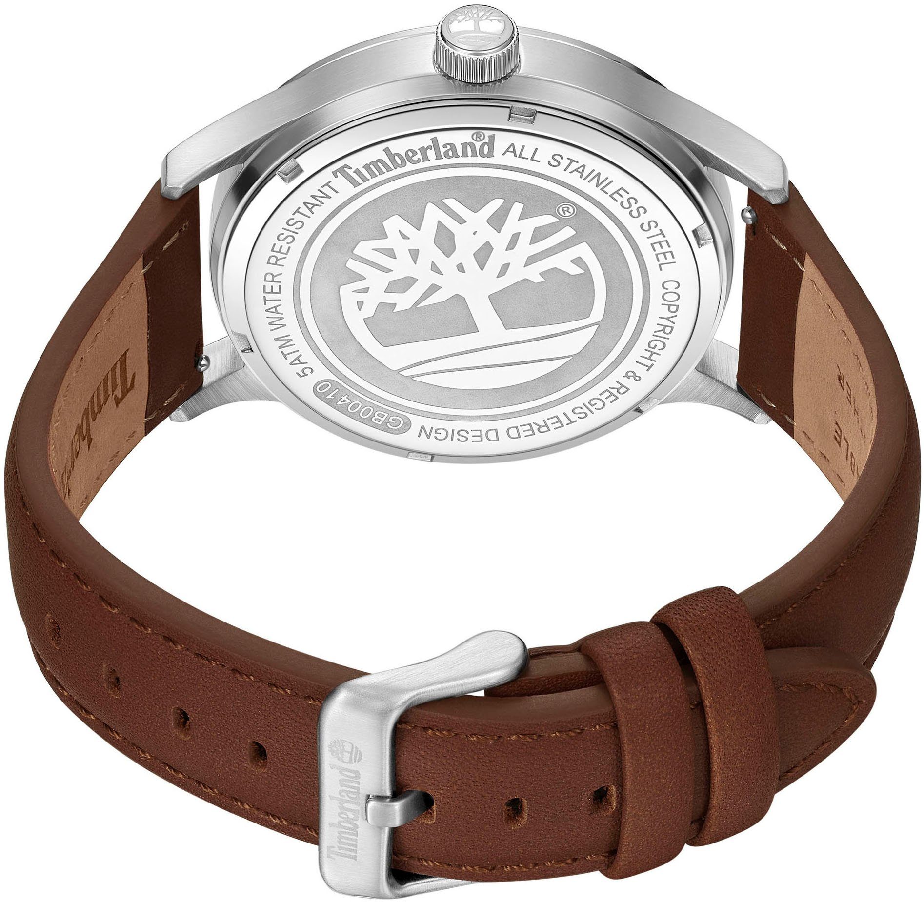 Timberland Kwartshorloge TRUMBULL Armbandhorloge, herenhorloge, datum, leren band