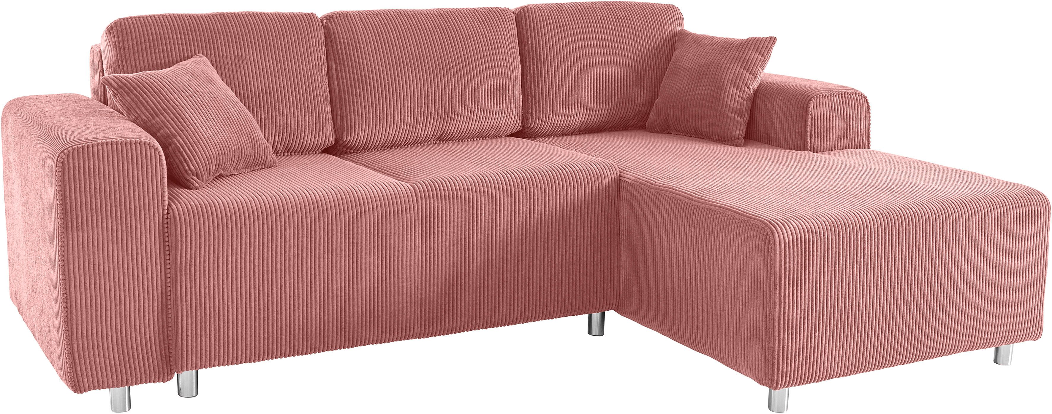 Guido Maria Kretschmer Home&Living Hoekbank Györ L-vorm, optioneel met bedfunctie en bedlade inclusief 2 sierkussens