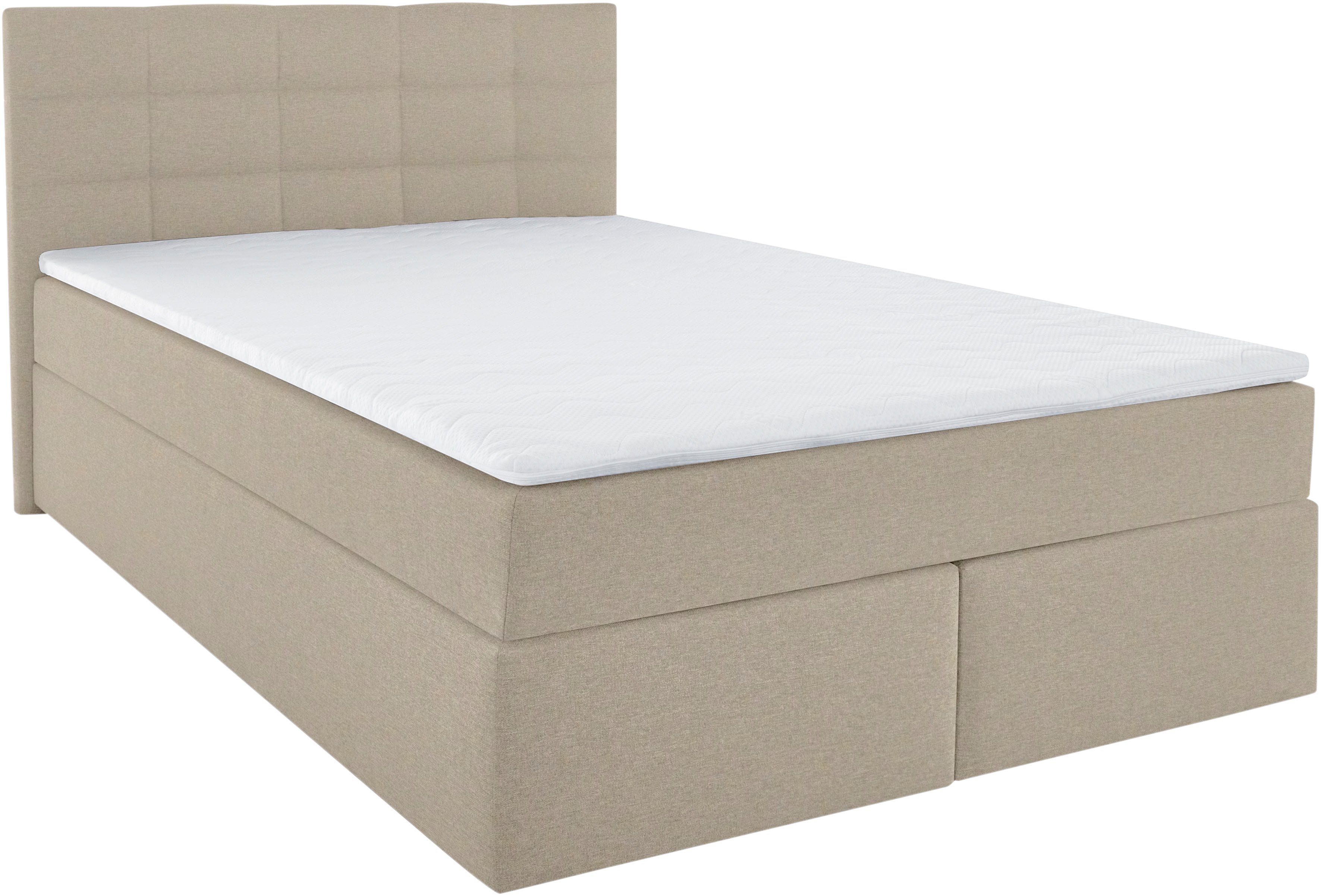 INOSIGN Boxspring OVALO optioneel met bedbox, verkrijgbaar in h2, h3 & h4