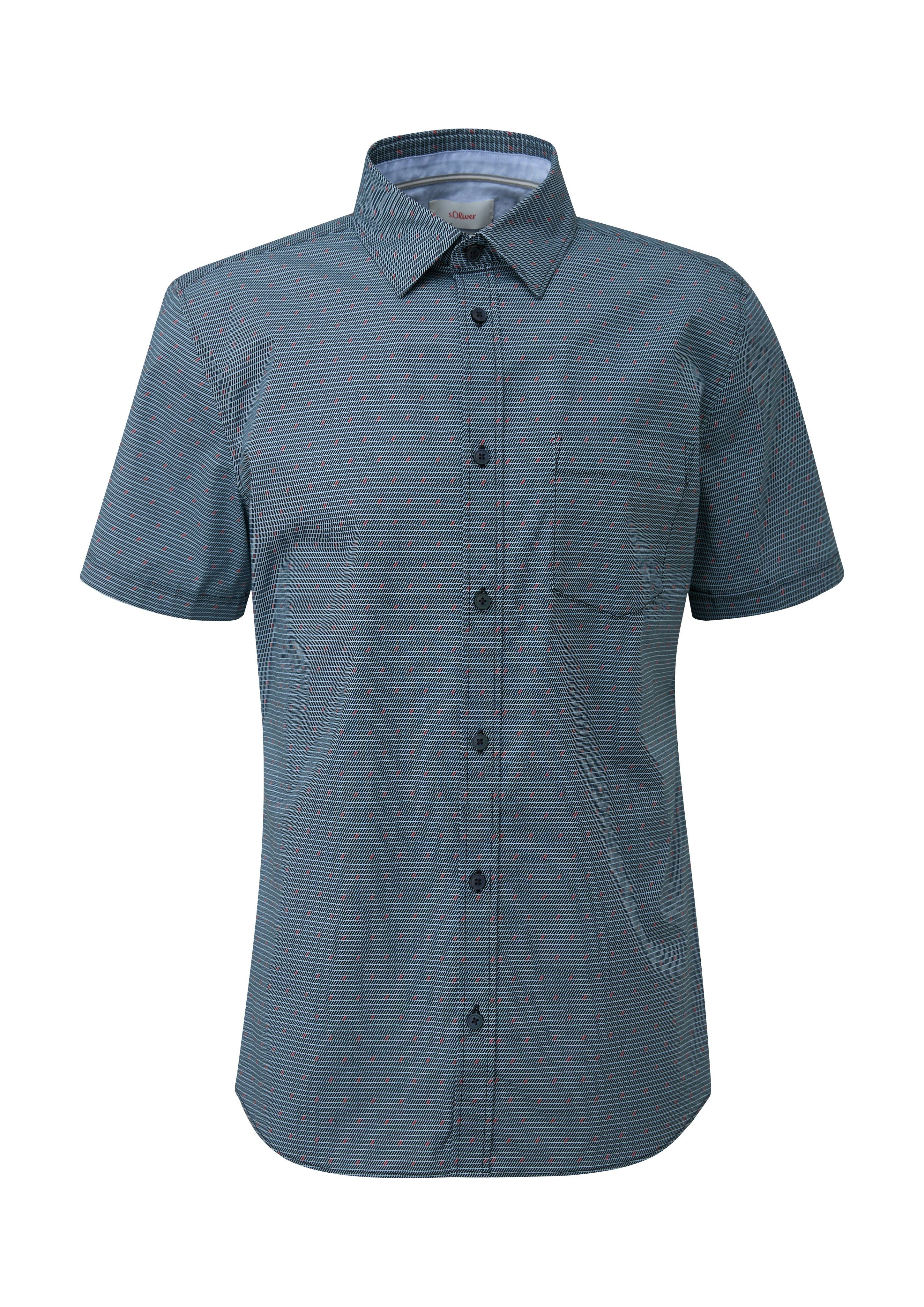 s.Oliver Overhemd met korte mouwen met minimale print