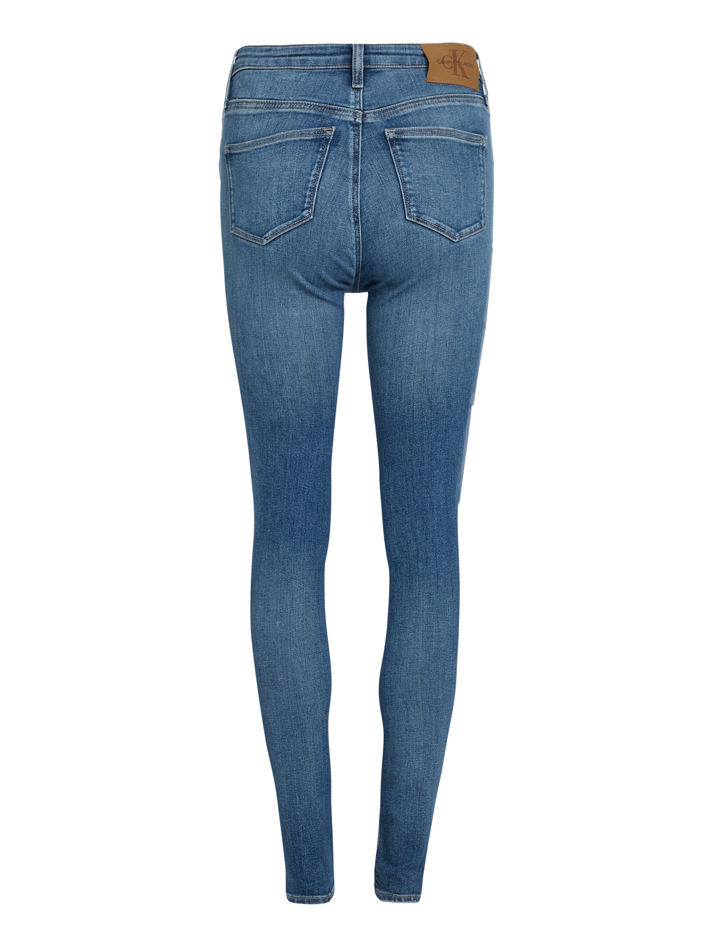 Calvin Klein Skinny fit jeans High rise skinny met muntzakje, lichte stone wash-look