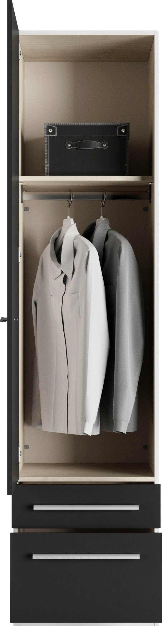 priess Kledingkast Kast garderobe waskast Barcelona in 5 breedtes veel opbergruimte, ruime lades, met spiegel, made in germany