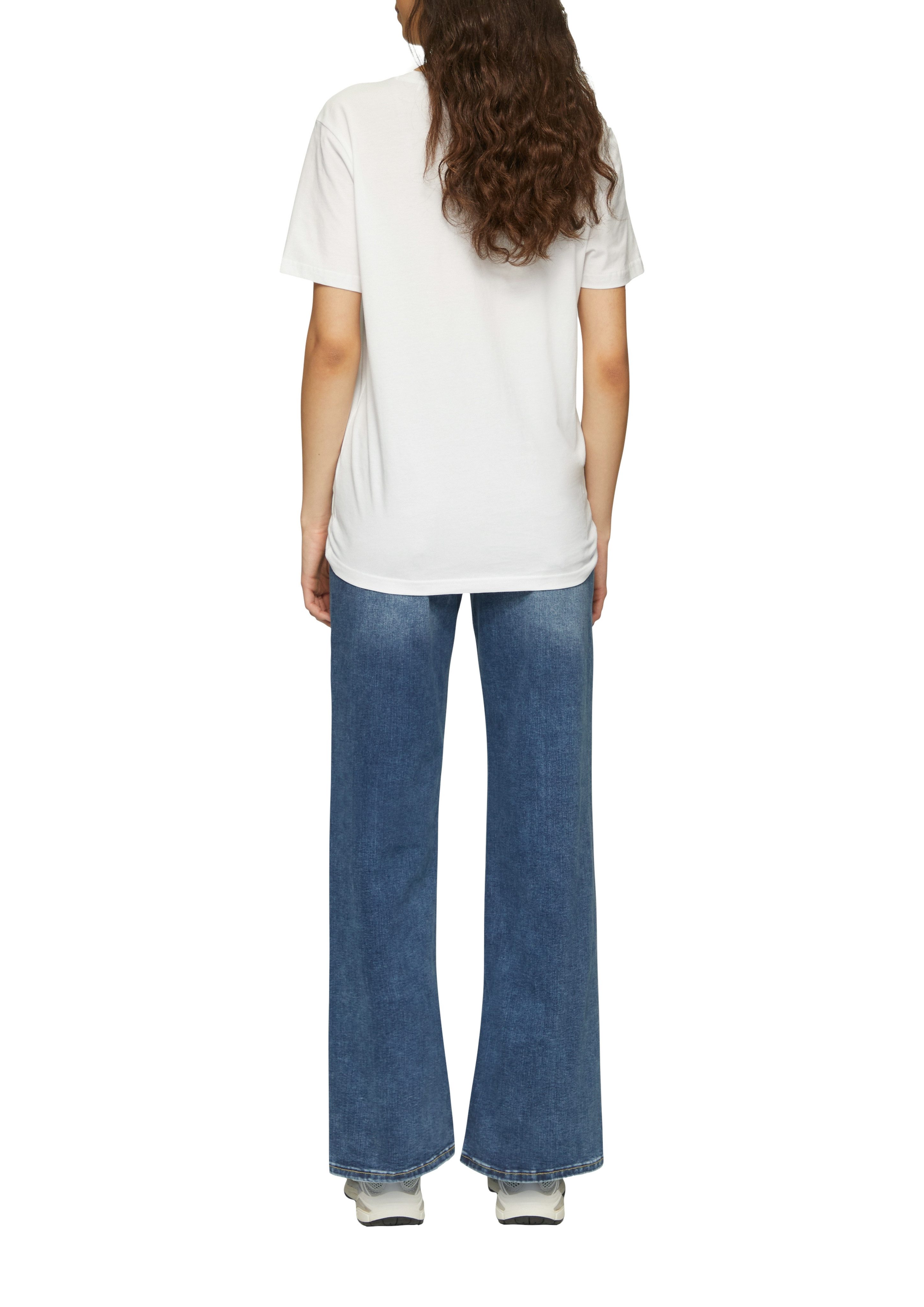Q/S designed by Stretch jeans CATIE Wide Leg in blauwe wassing