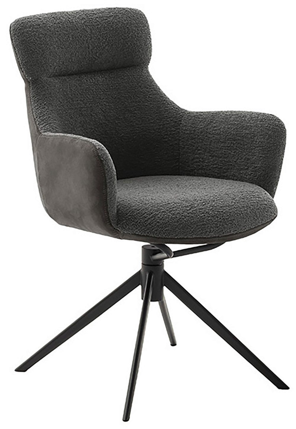 MCA furniture Eetkamerstoel (2-set), draaibaar 360°, draai- & schommelfunctie, zithoogte ca. 50 cm