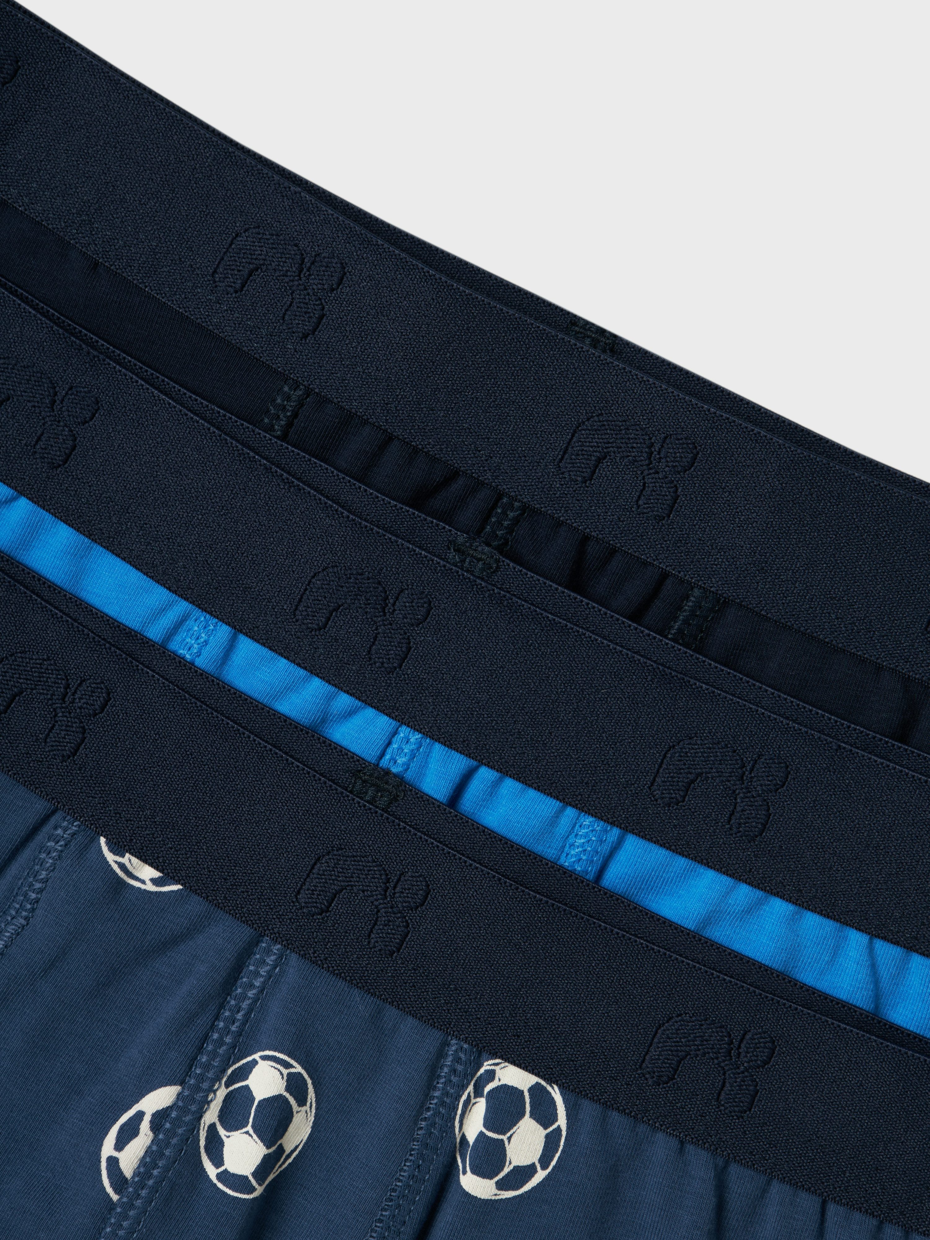 Name It Trunk NKMBOXER 3P DARK DENIM FOOTBALL NOOS (set 3 stuks)