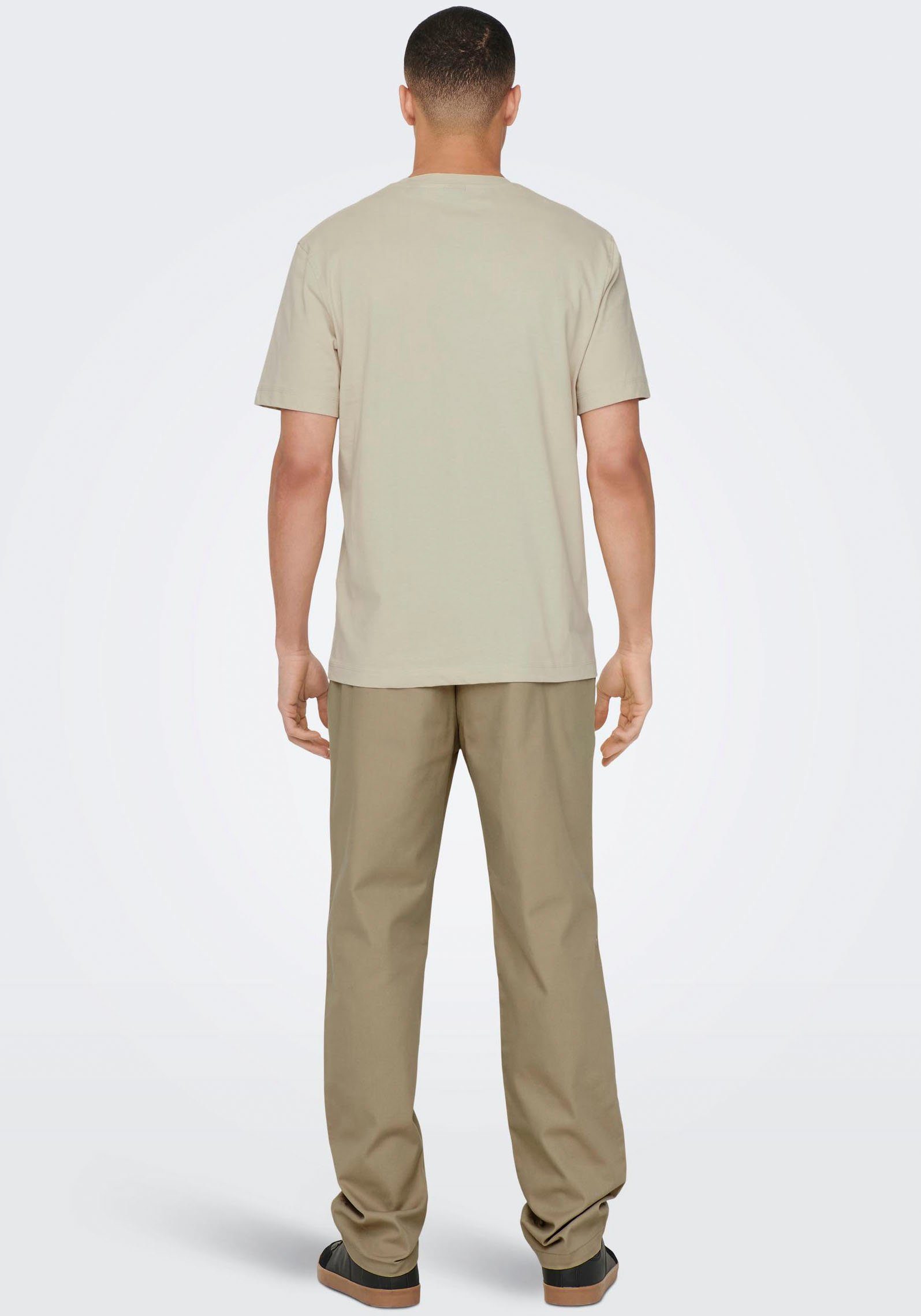 ONLY & SONS Shirt met ronde hals ONSMAX LIFE REG SS STITCH TEE