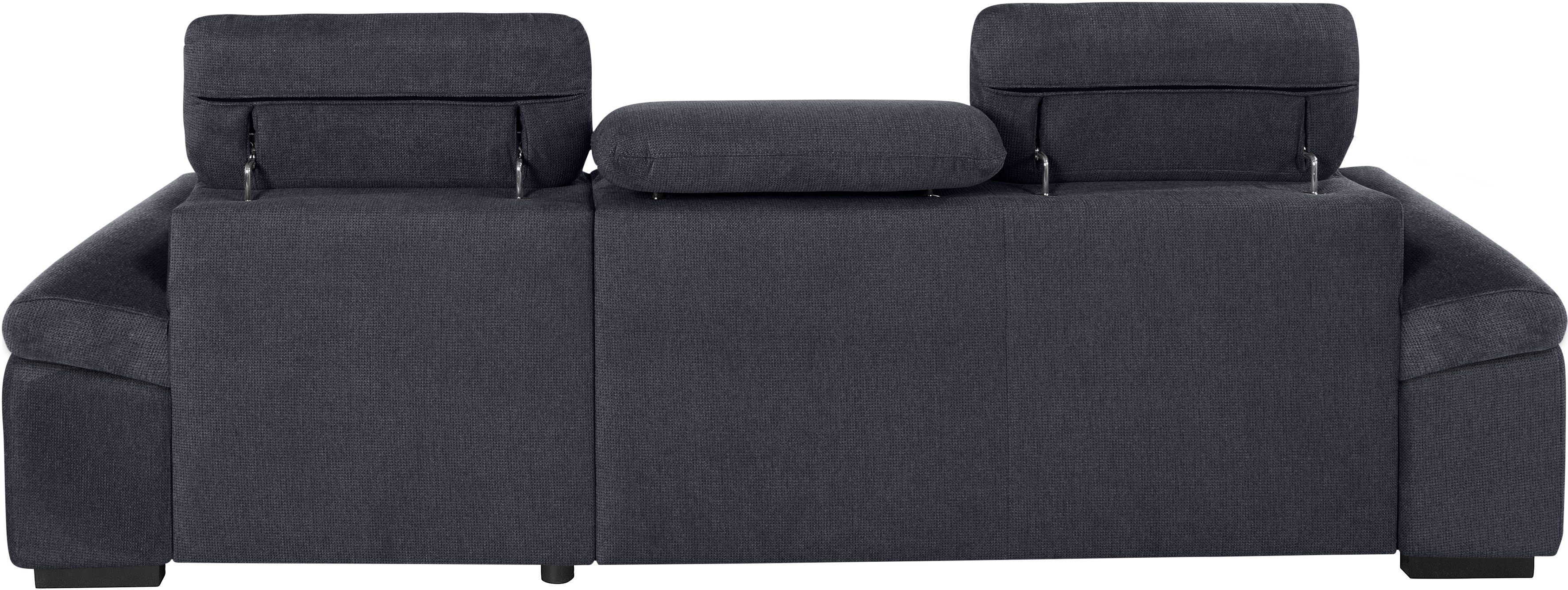 COTTA Hoekbank Lola L-vorm met hoofdeinde-functie & poef keuze met bedfunctie, bedlade & armleuningverstelling (set)