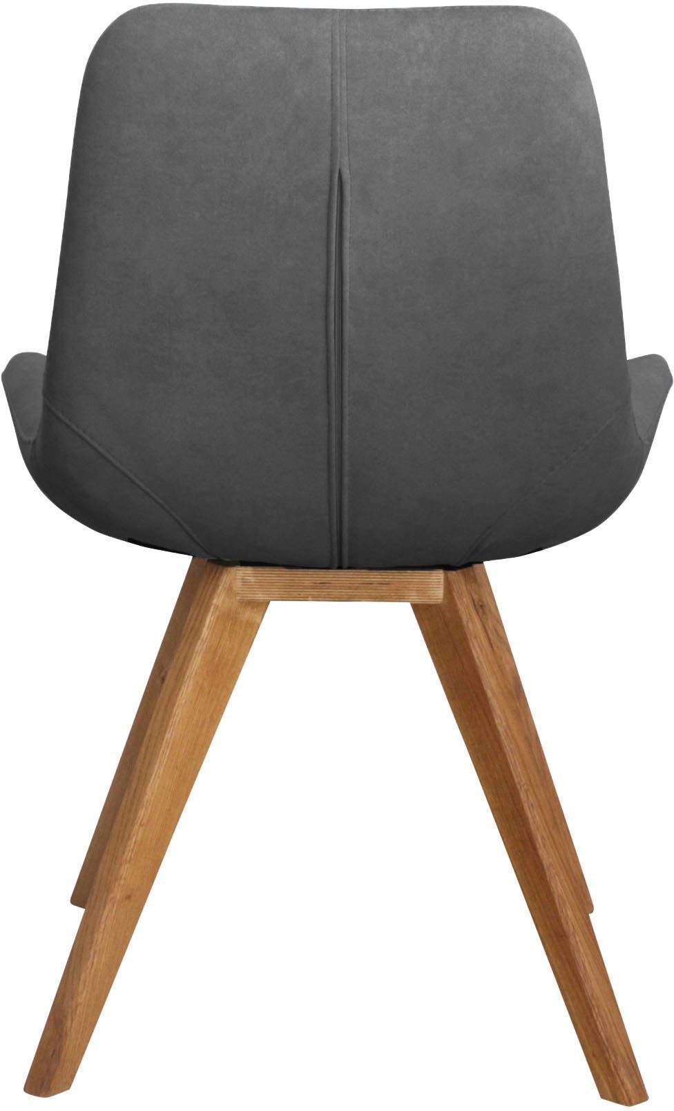 Home affaire Kuipstoel Bratislava Frame massief eiken geolied, easy care-stof (set, 2 stuks)
