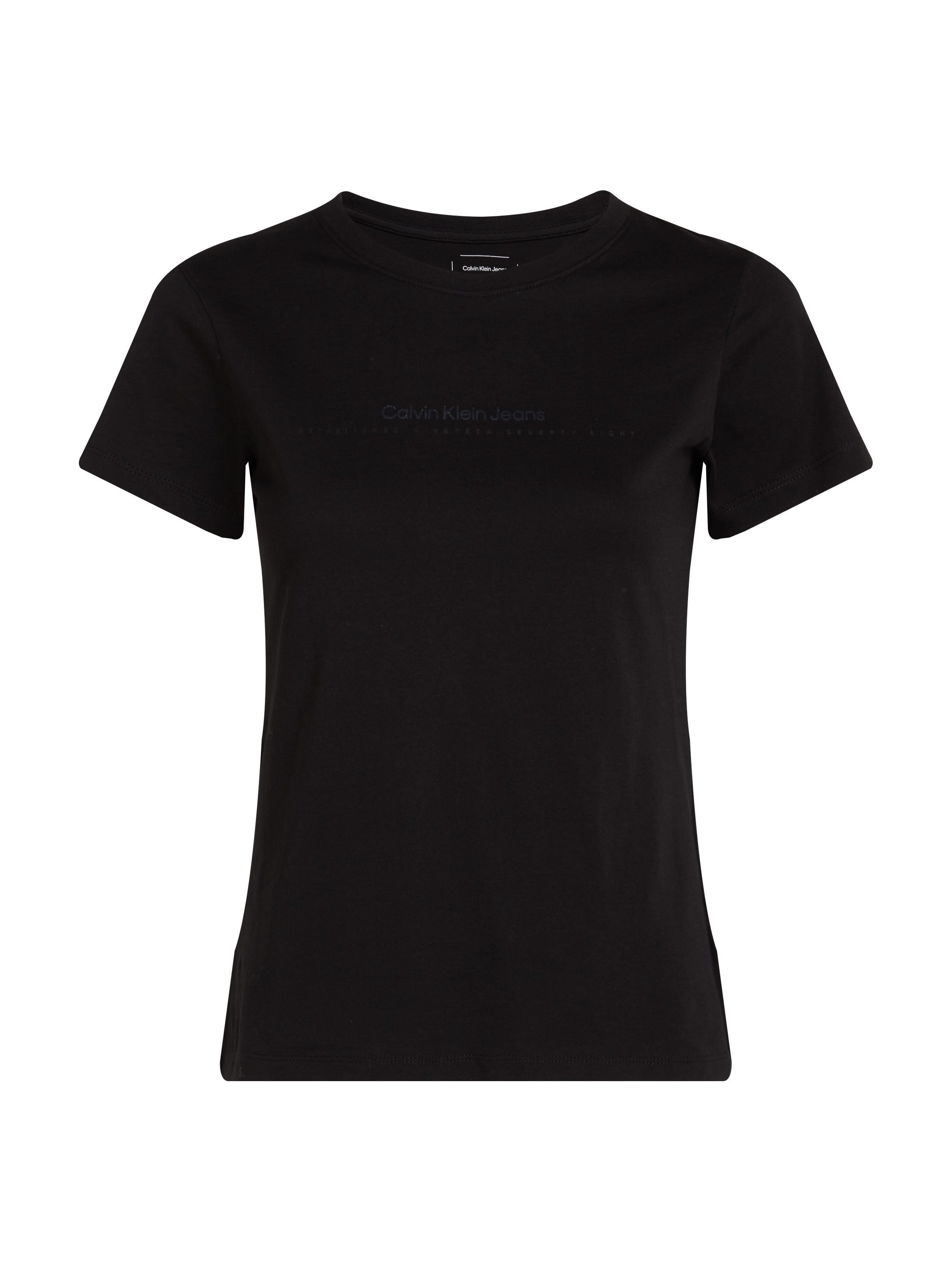 Calvin Klein Shirt met ronde hals INSTITUTIONAL GRAPHIC SLIM TEE